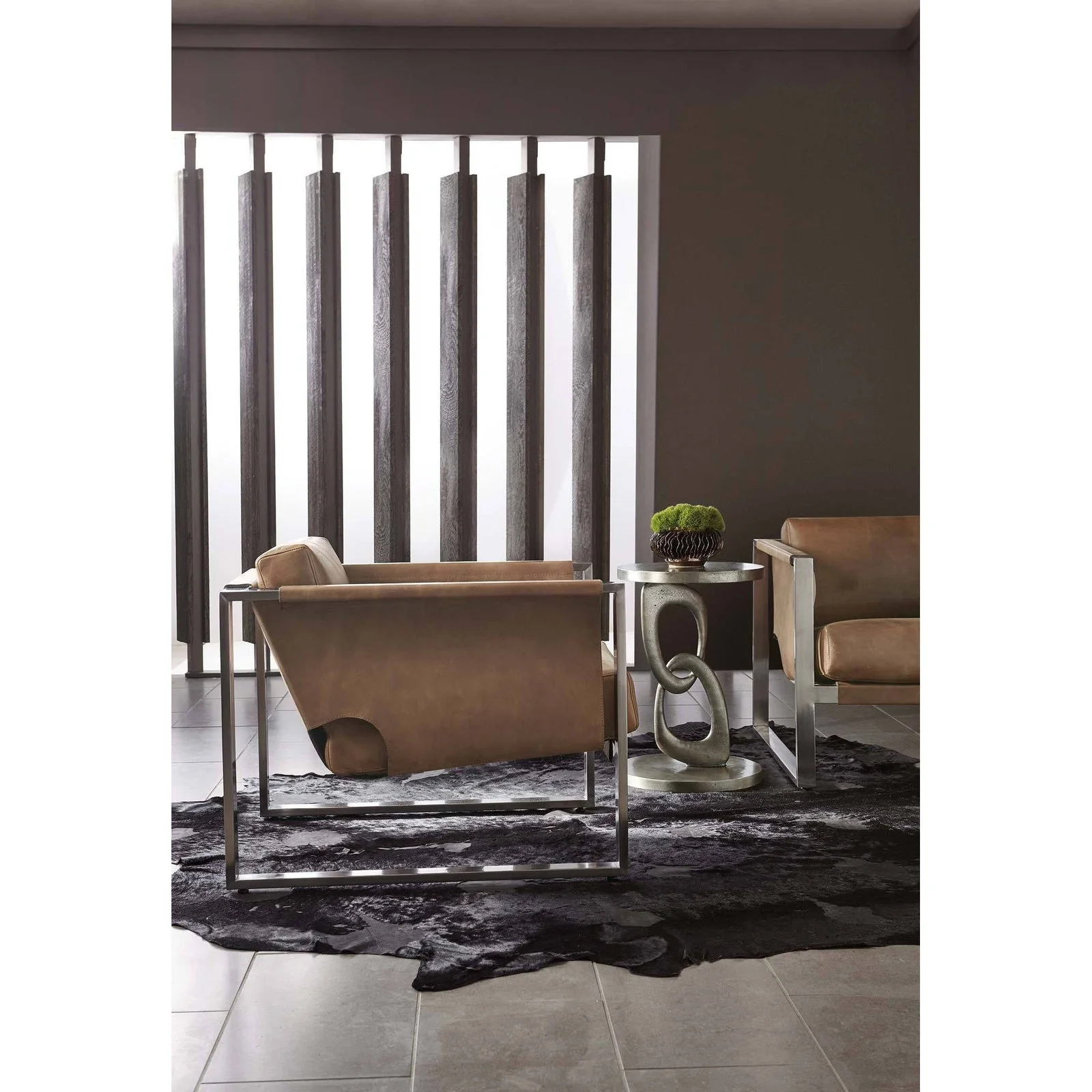Bernhardt Linea Metal Interlocking Round Chairside Table - Image 3