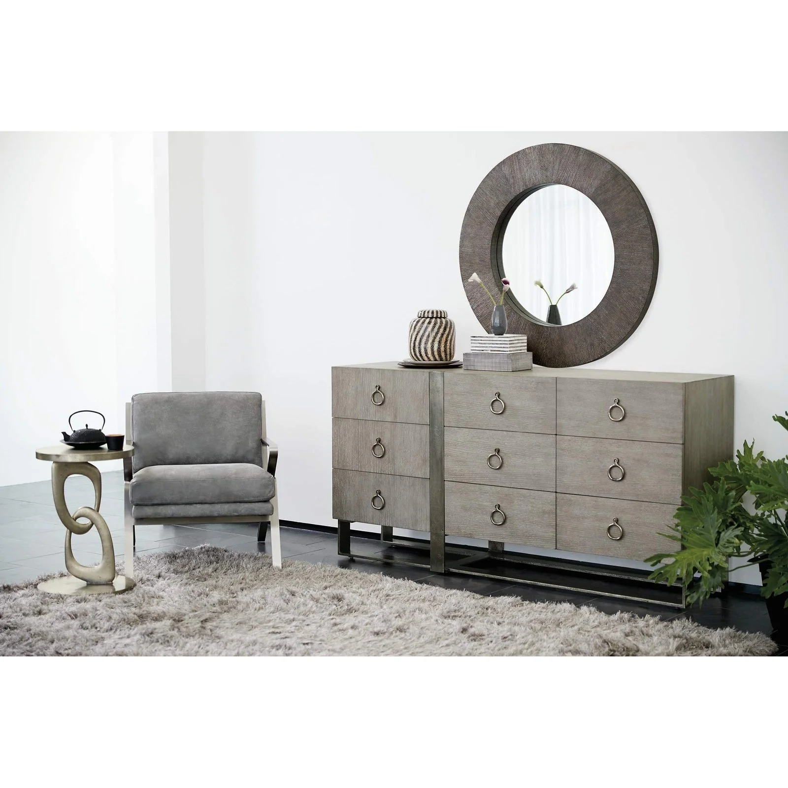 Bernhardt Linea Round Mirror - Image 4