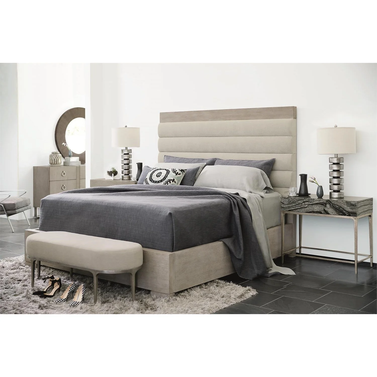 Bernhardt Linea Upholstered Channel Bed - Image 2
