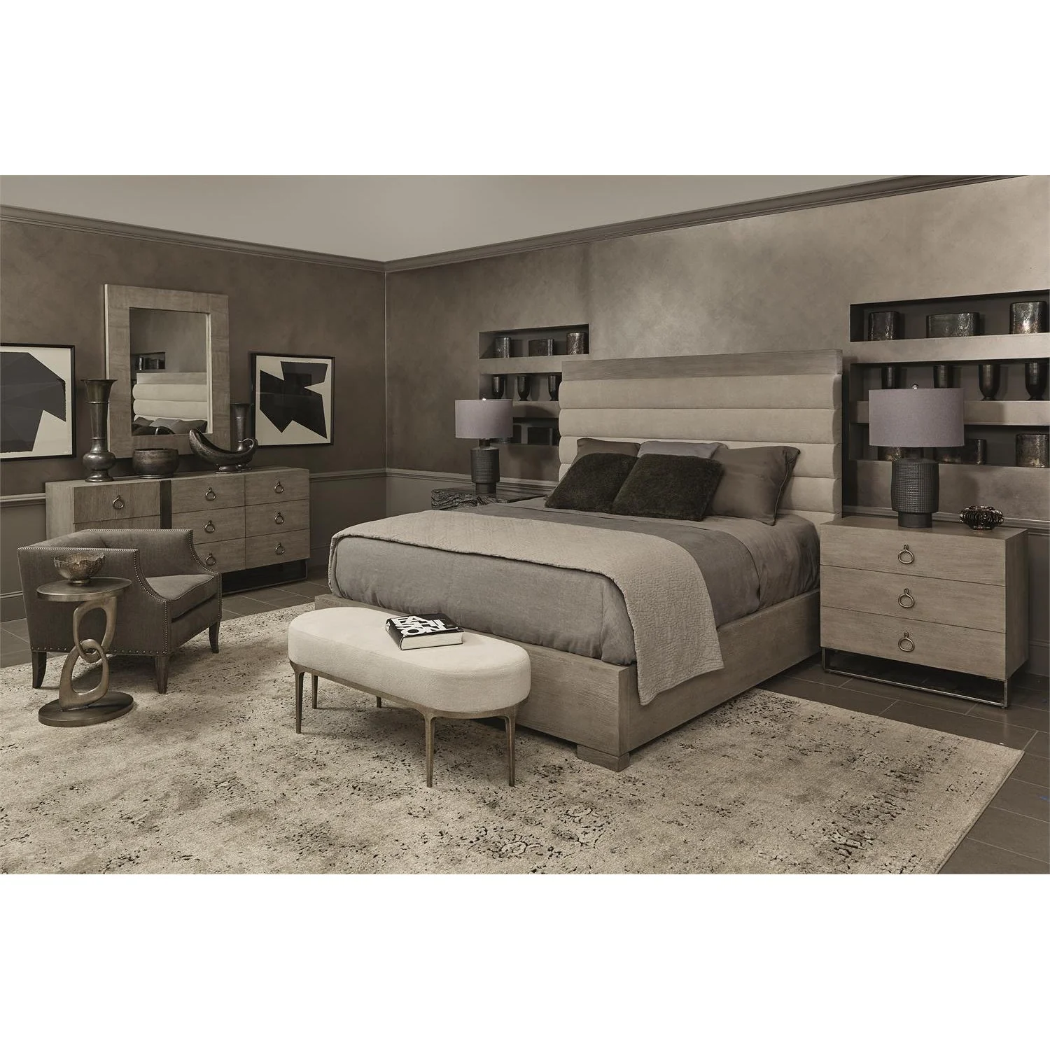 Bernhardt Linea Upholstered Channel Bed - Image 3