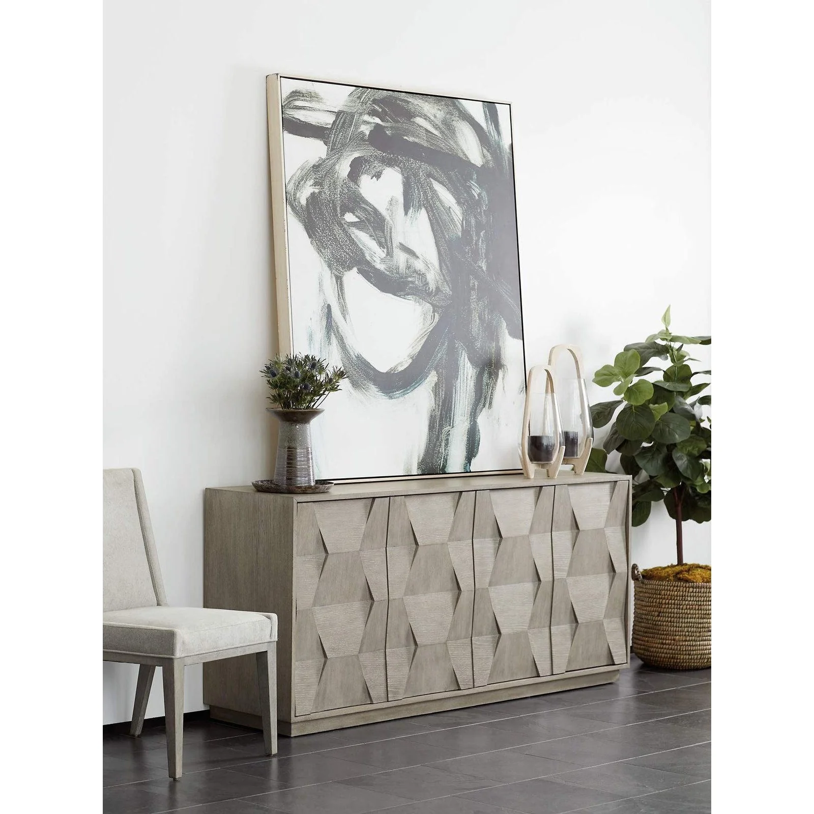 Bernhardt Linea Upholstered Side Chair - Image 8