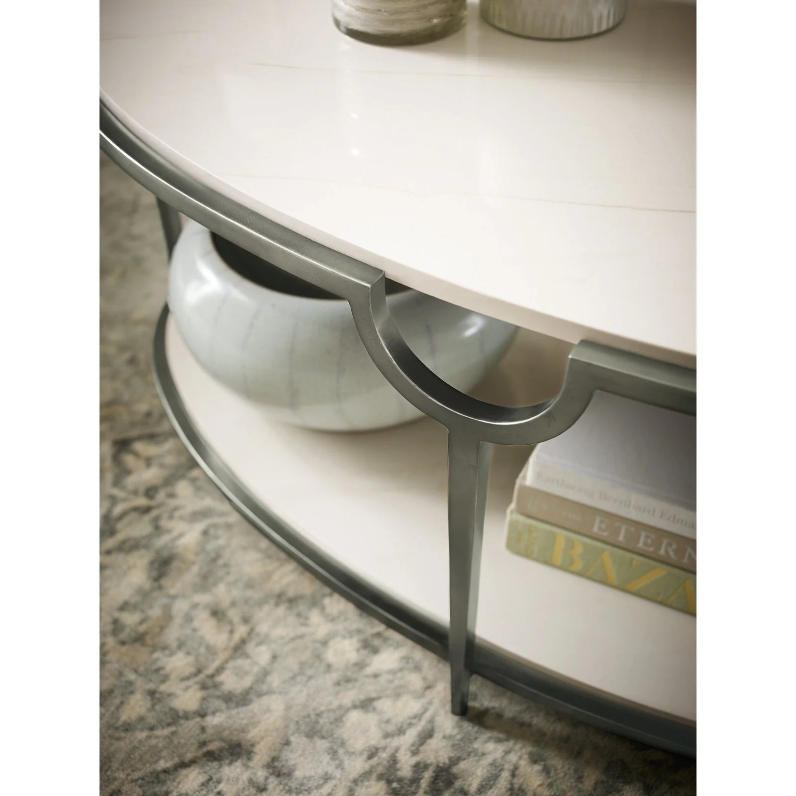 Bernhardt Morello Oval Metal Cocktail Table - Image 5