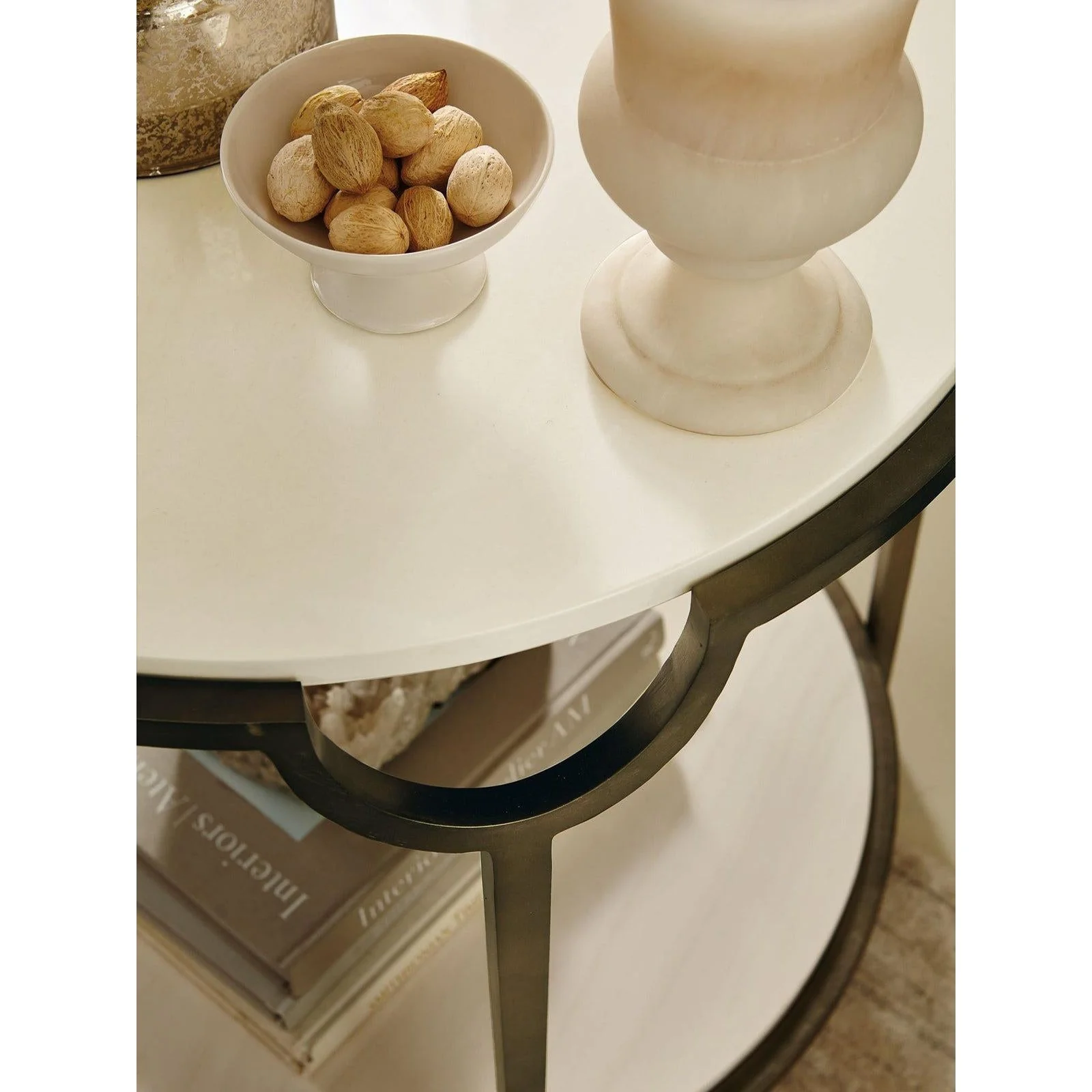 Bernhardt Morello Oval Metal End Table - Image 3