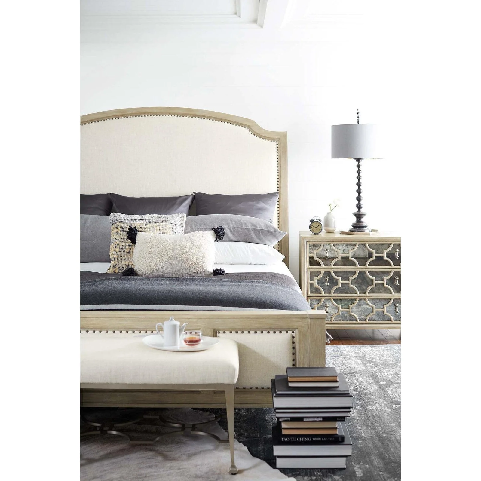 Bernhardt Santa Barbara Upholstered Sleigh Bed - Image 10