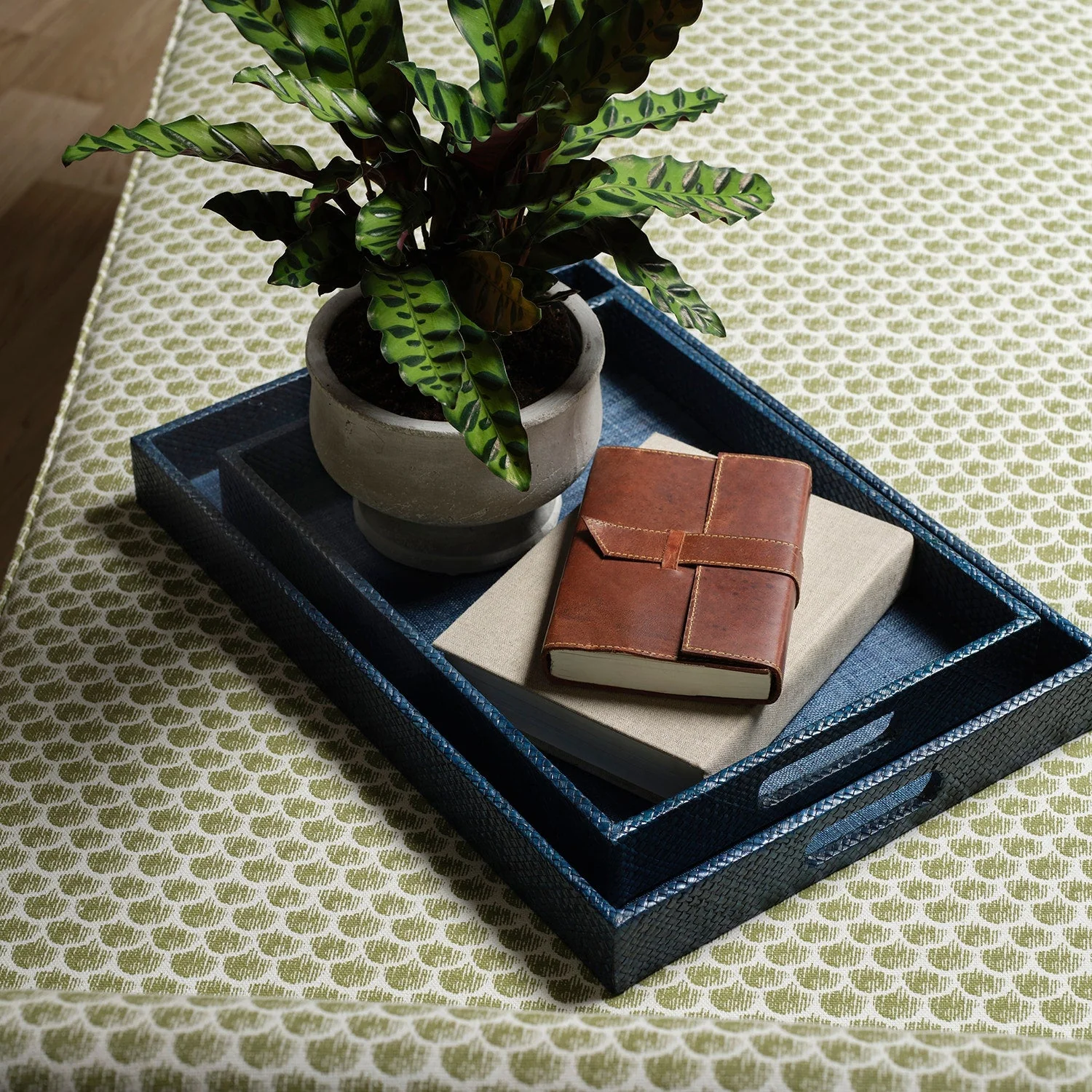 Blanca Handwoven Pandan Tray - Set of 2 - Image 2