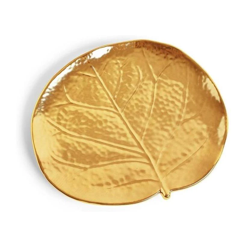 Michael Aram Botanical Leaf Gold Tidbit Plates Set - Image 3