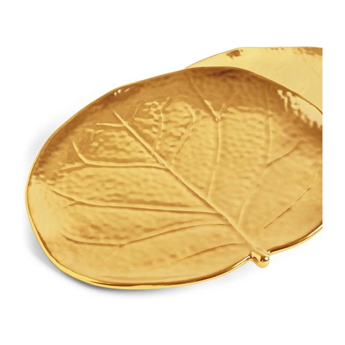 Michael Aram Botanical Leaf Gold Tidbit Plates Set - Image 4