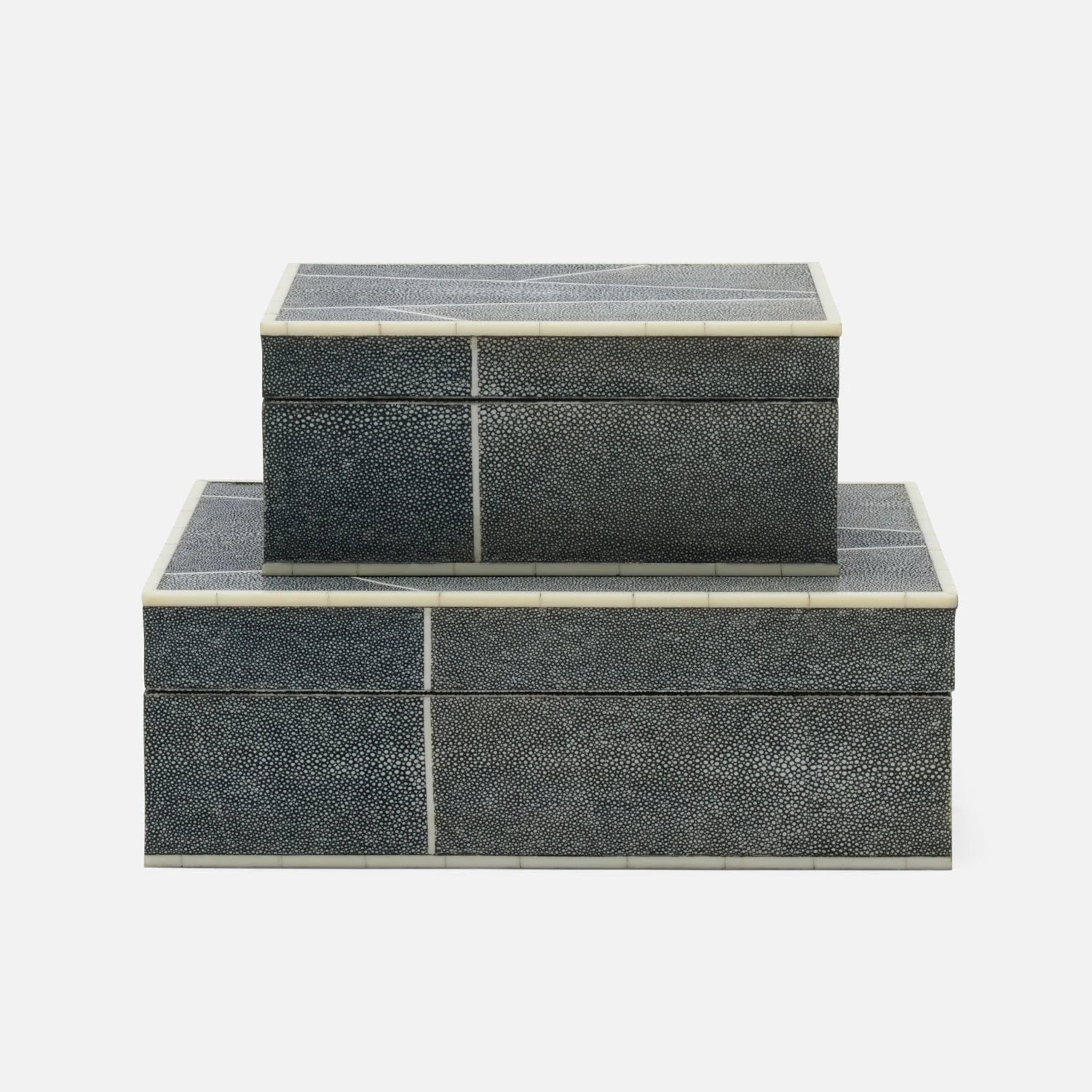 Breck Faux Shagreen Box - Set of 2 - Image 10