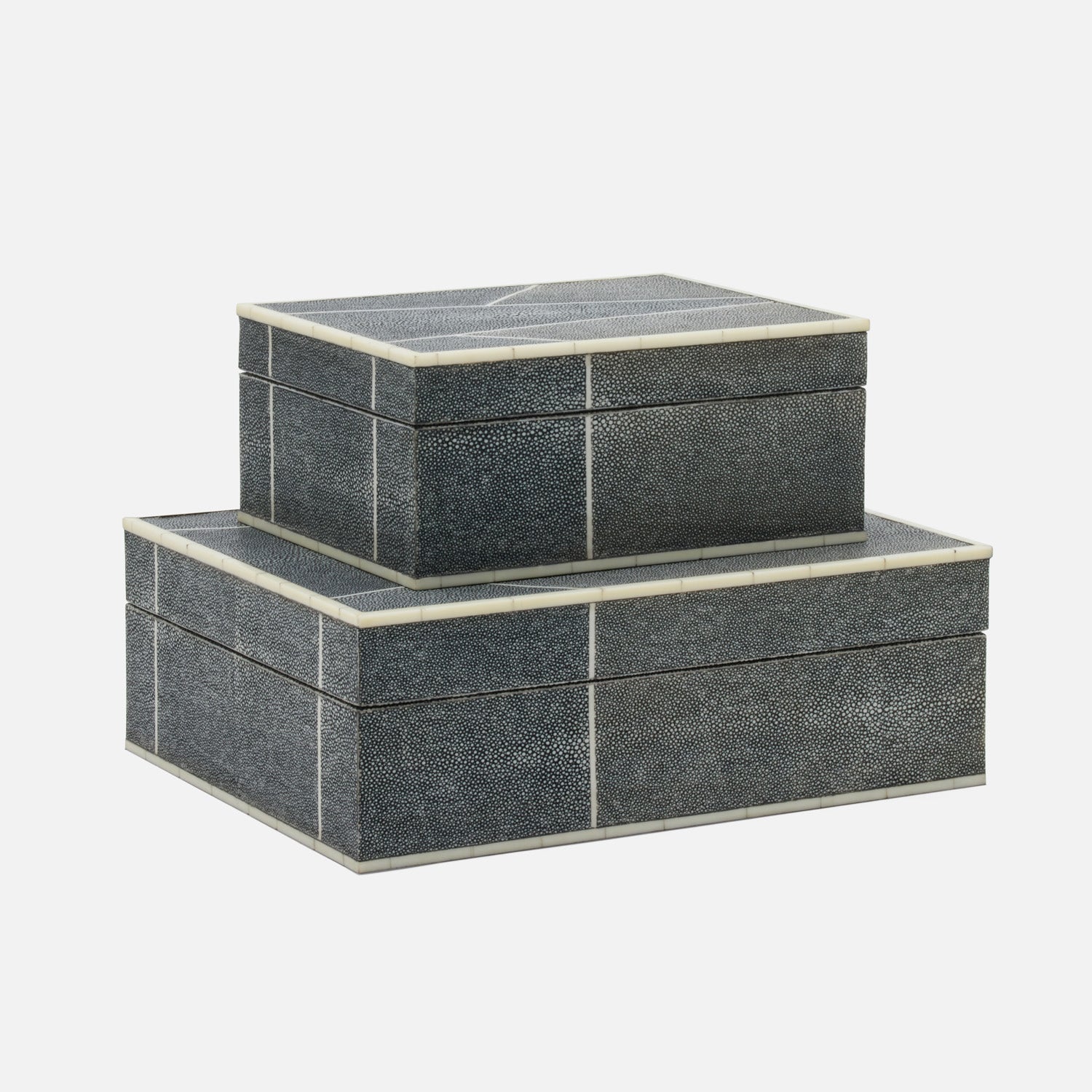 Breck Faux Shagreen Box - Set of 2 - Image 12