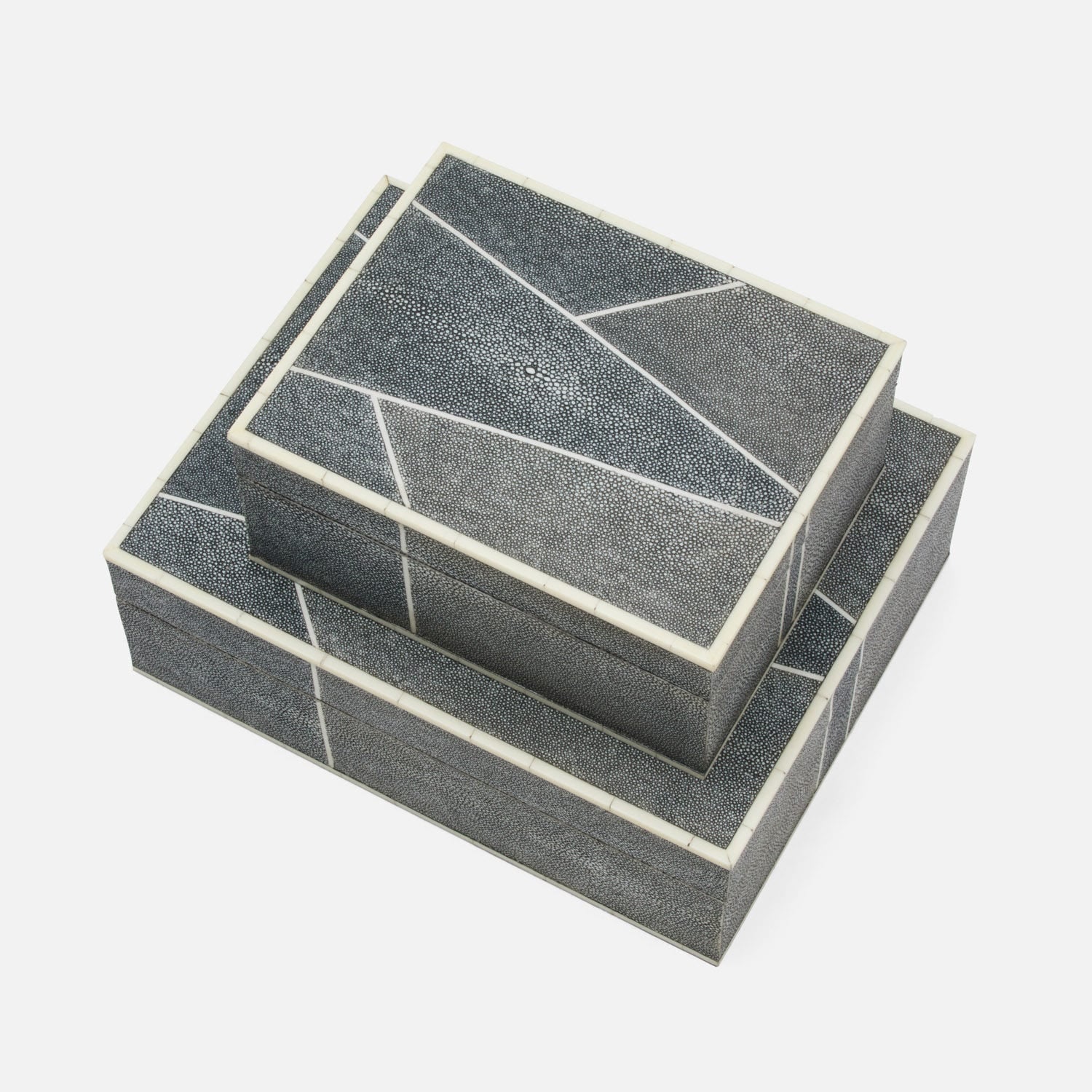 Breck Faux Shagreen Box - Set of 2 - Image 14