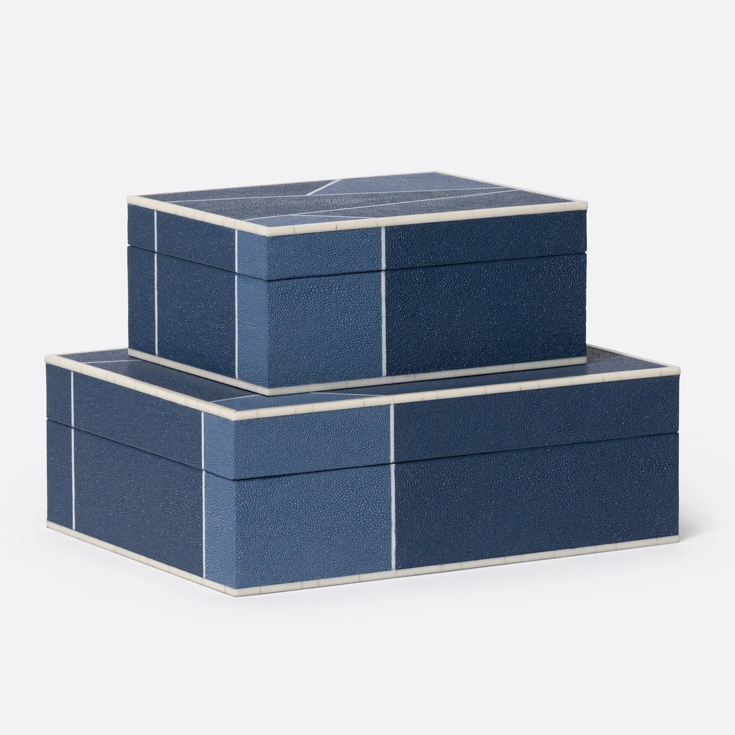 Breck Faux Shagreen Box - Set of 2 - Image 19