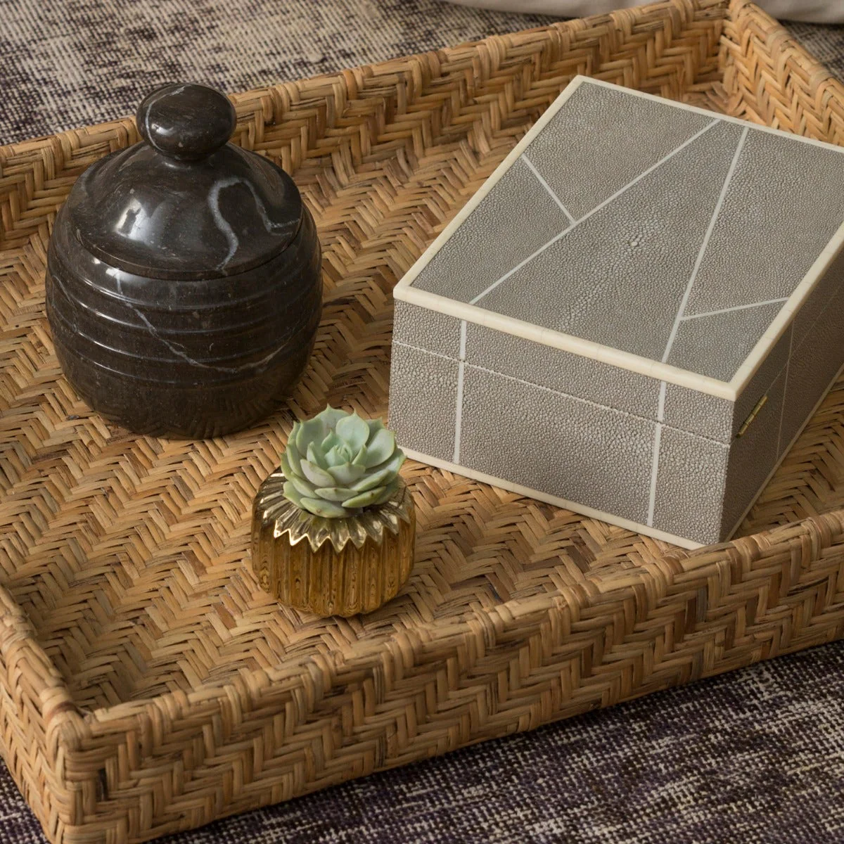 Breck Faux Shagreen Box - Set of 2 - Image 23