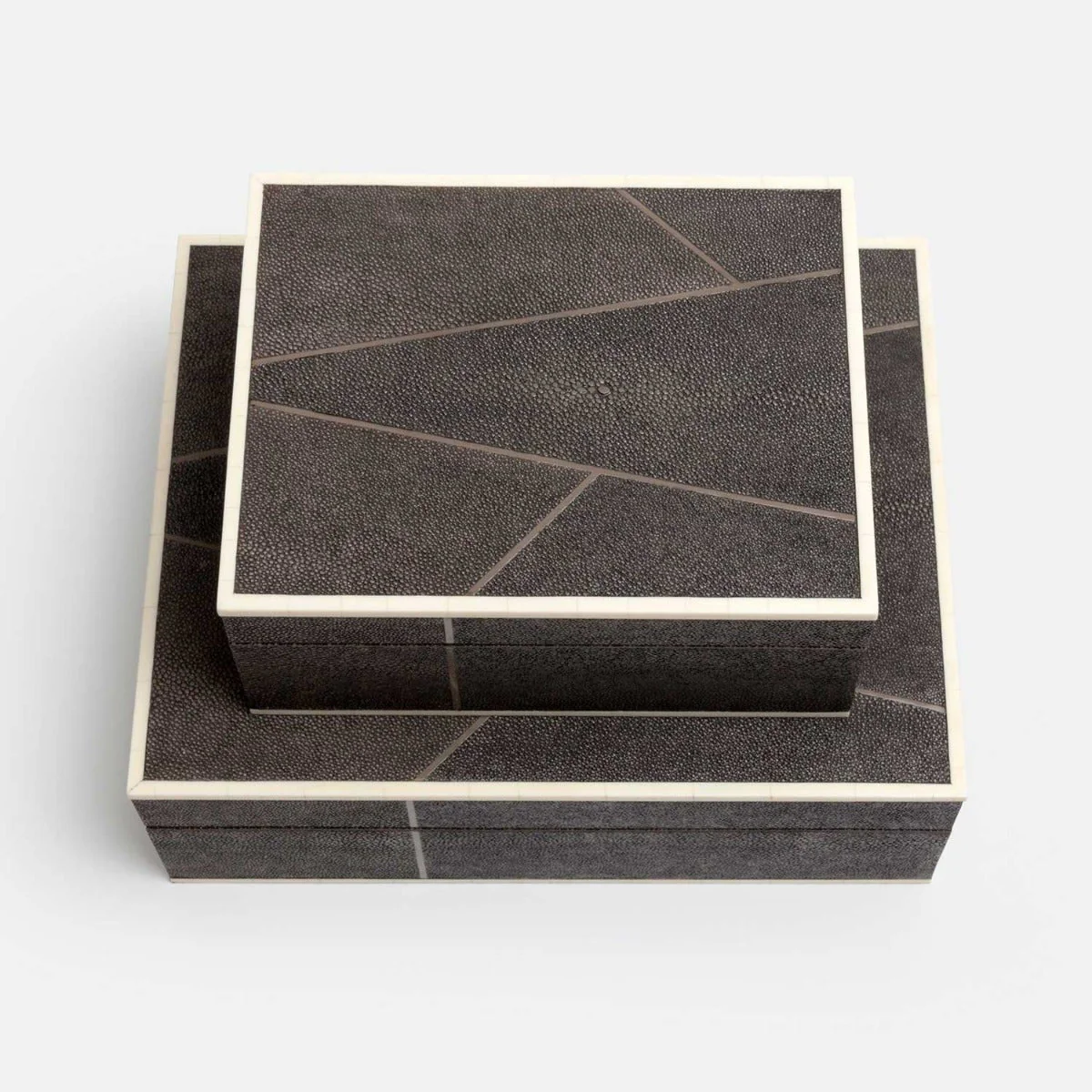 Breck Faux Shagreen Box - Set of 2 - Image 3