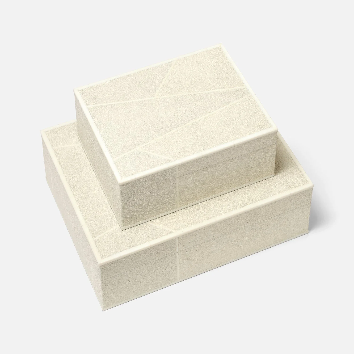 Breck Faux Shagreen Box - Set of 2 - Image 7