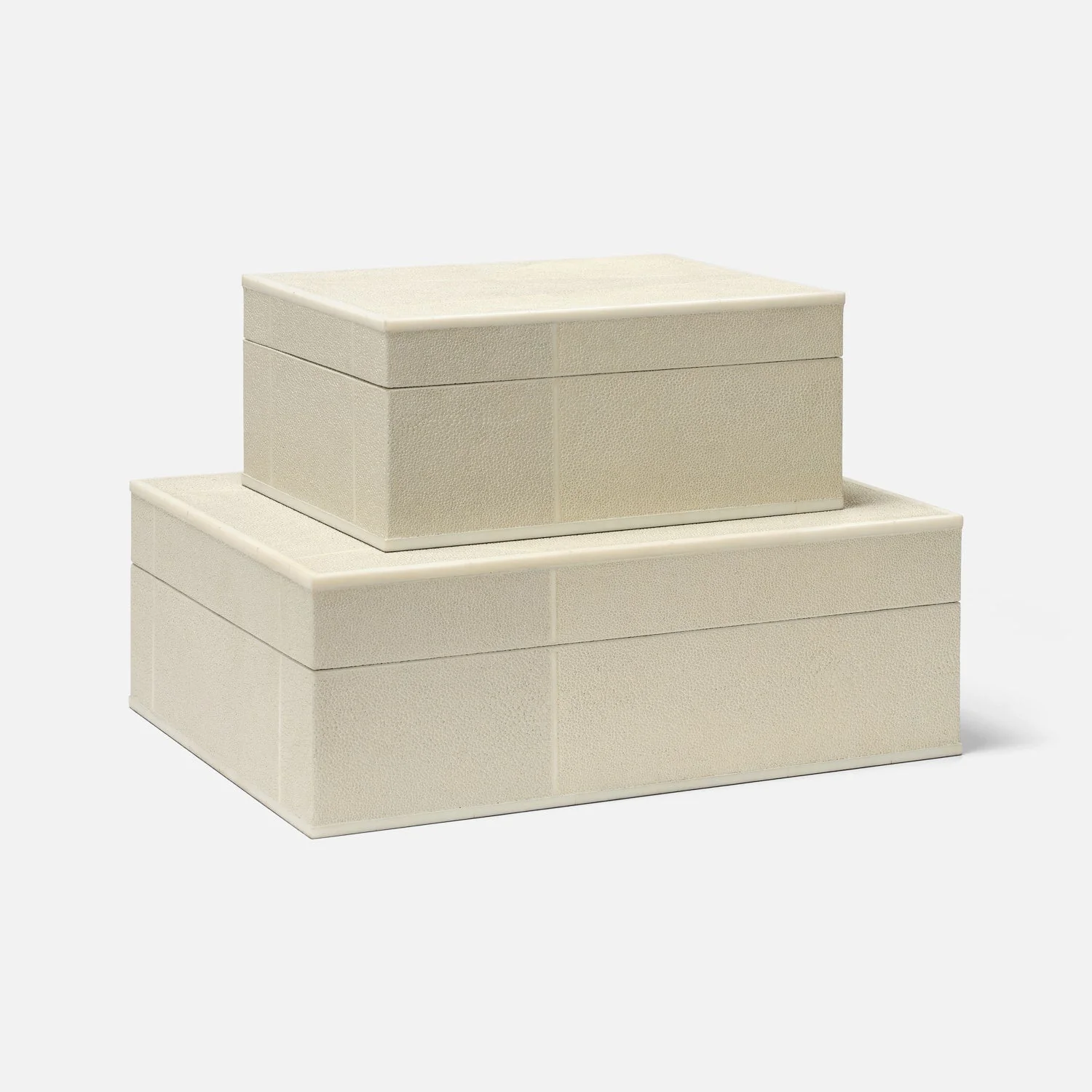 Breck Faux Shagreen Box - Set of 2 - Image 8