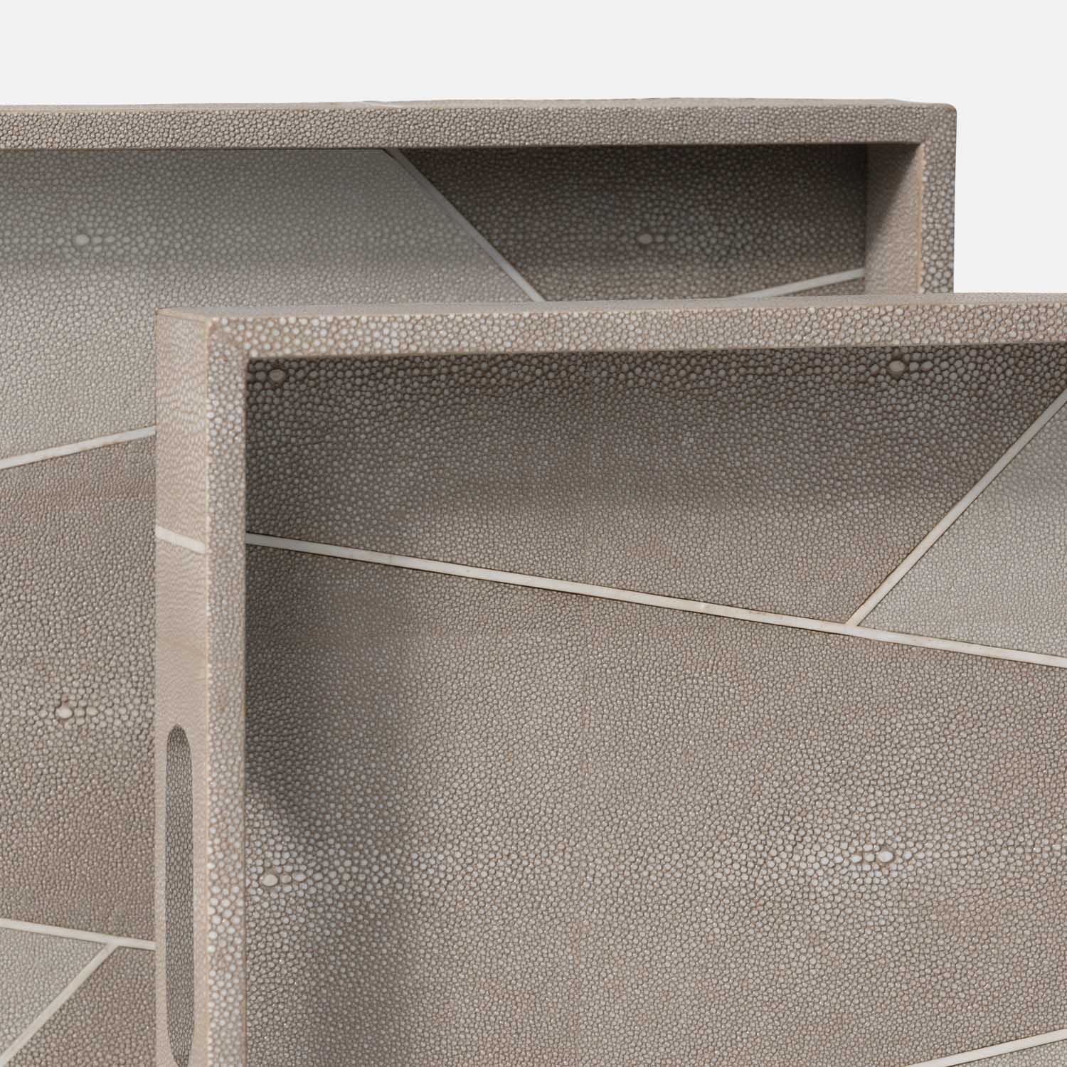 Breck Faux Shagreen Tray - Set of 2 - Image 11