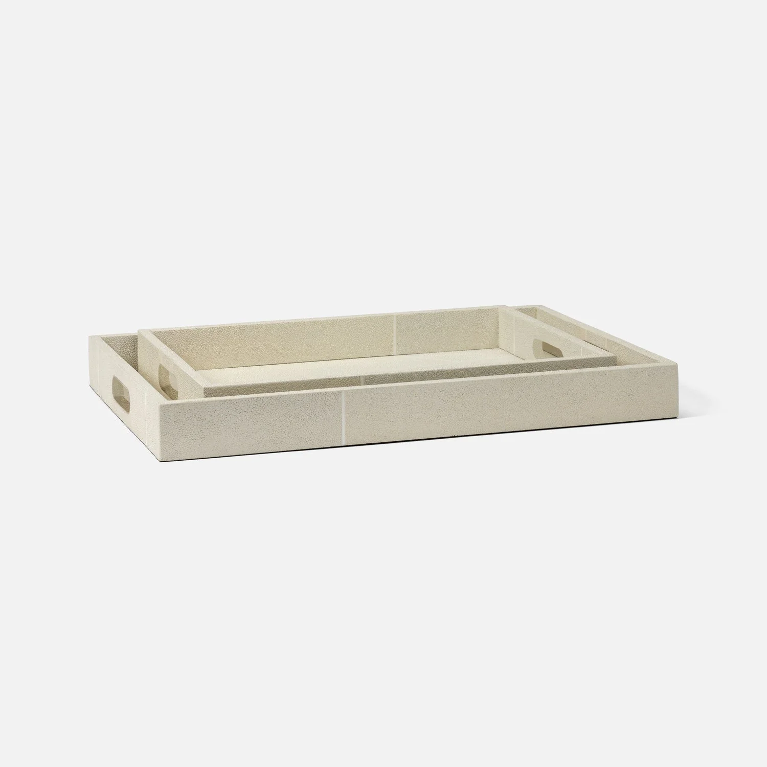 Breck Faux Shagreen Tray - Set of 2 - Image 2