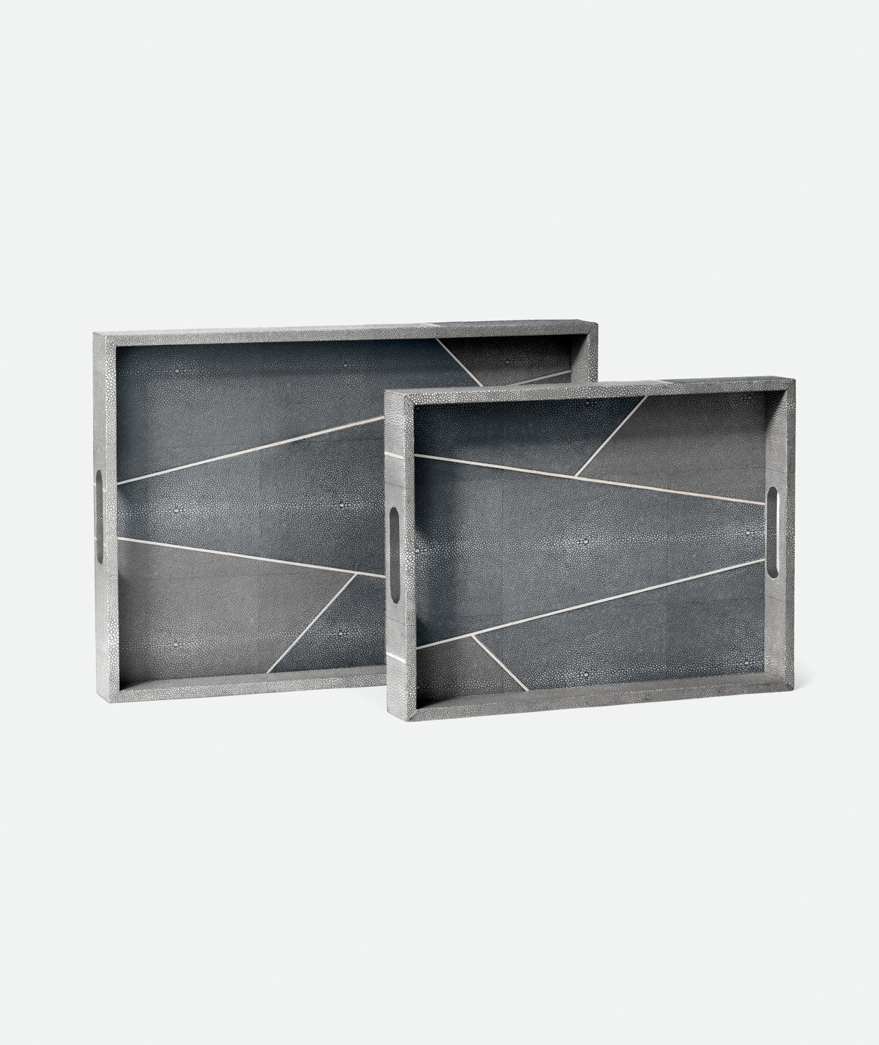 Breck Faux Shagreen Tray - Set of 2 - Image 3