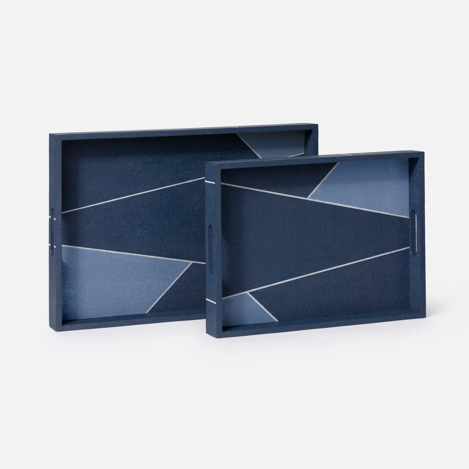 Breck Faux Shagreen Tray - Set of 2 - Image 4