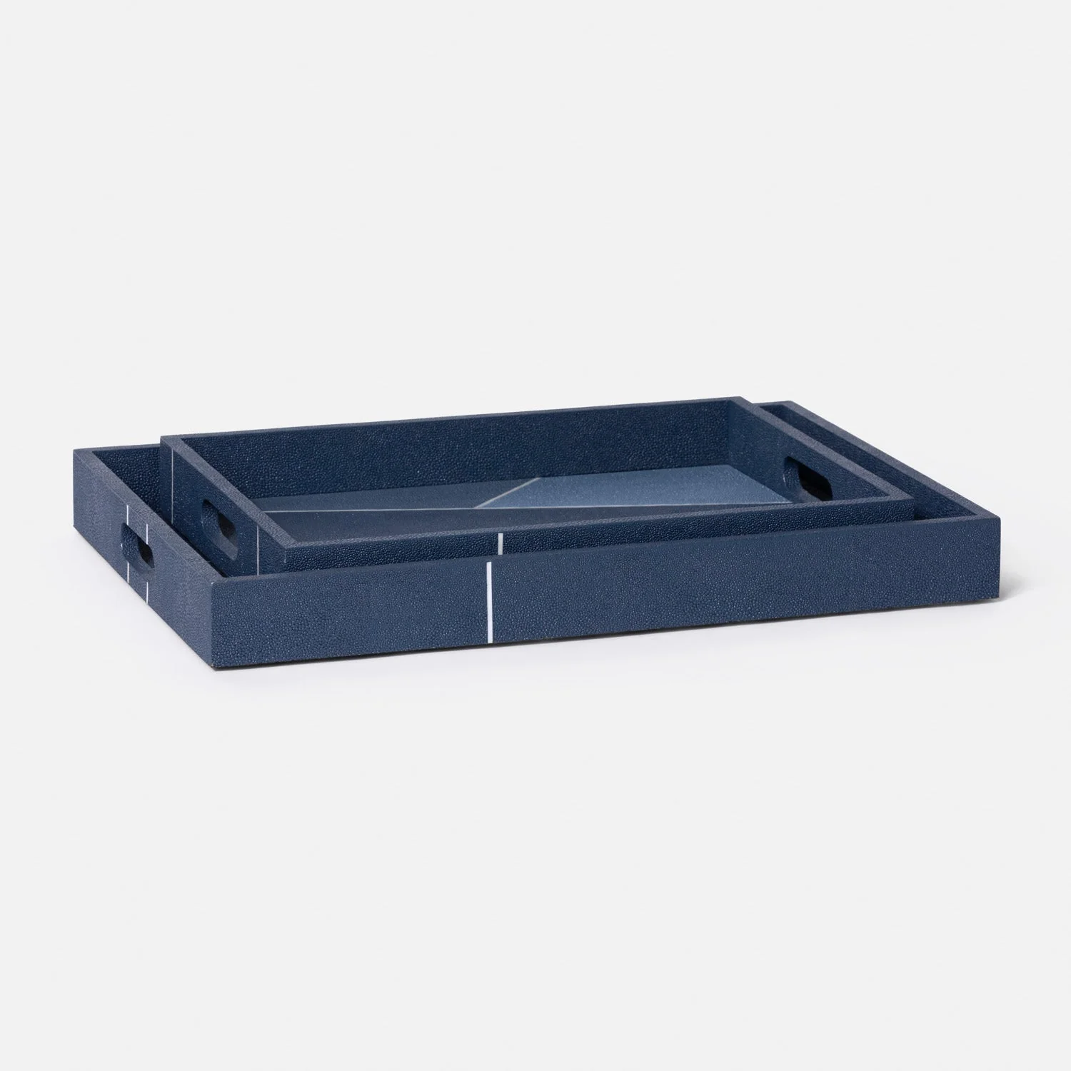 Breck Faux Shagreen Tray - Set of 2 - Image 6