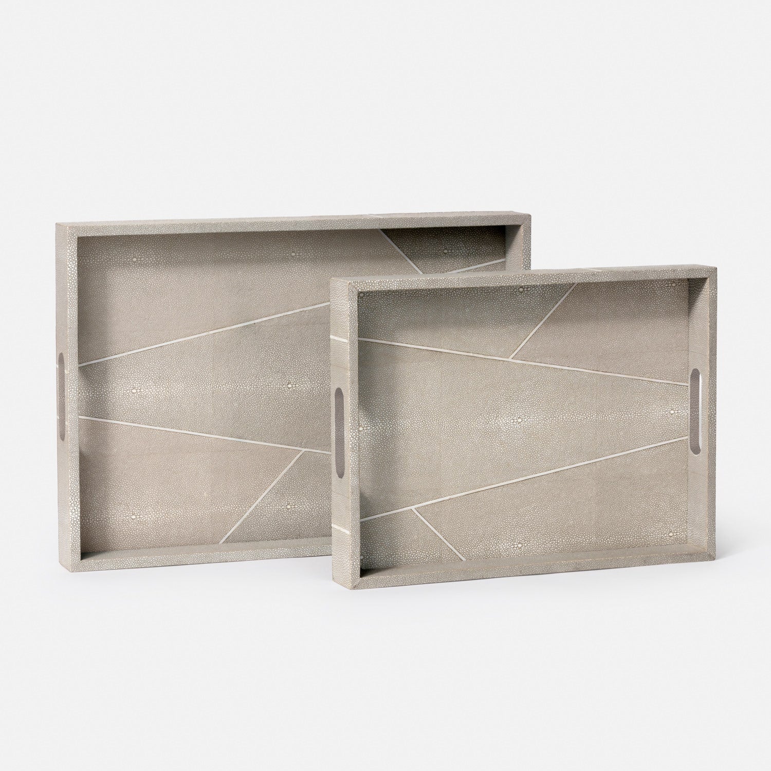 Breck Faux Shagreen Tray - Set of 2 - Image 8