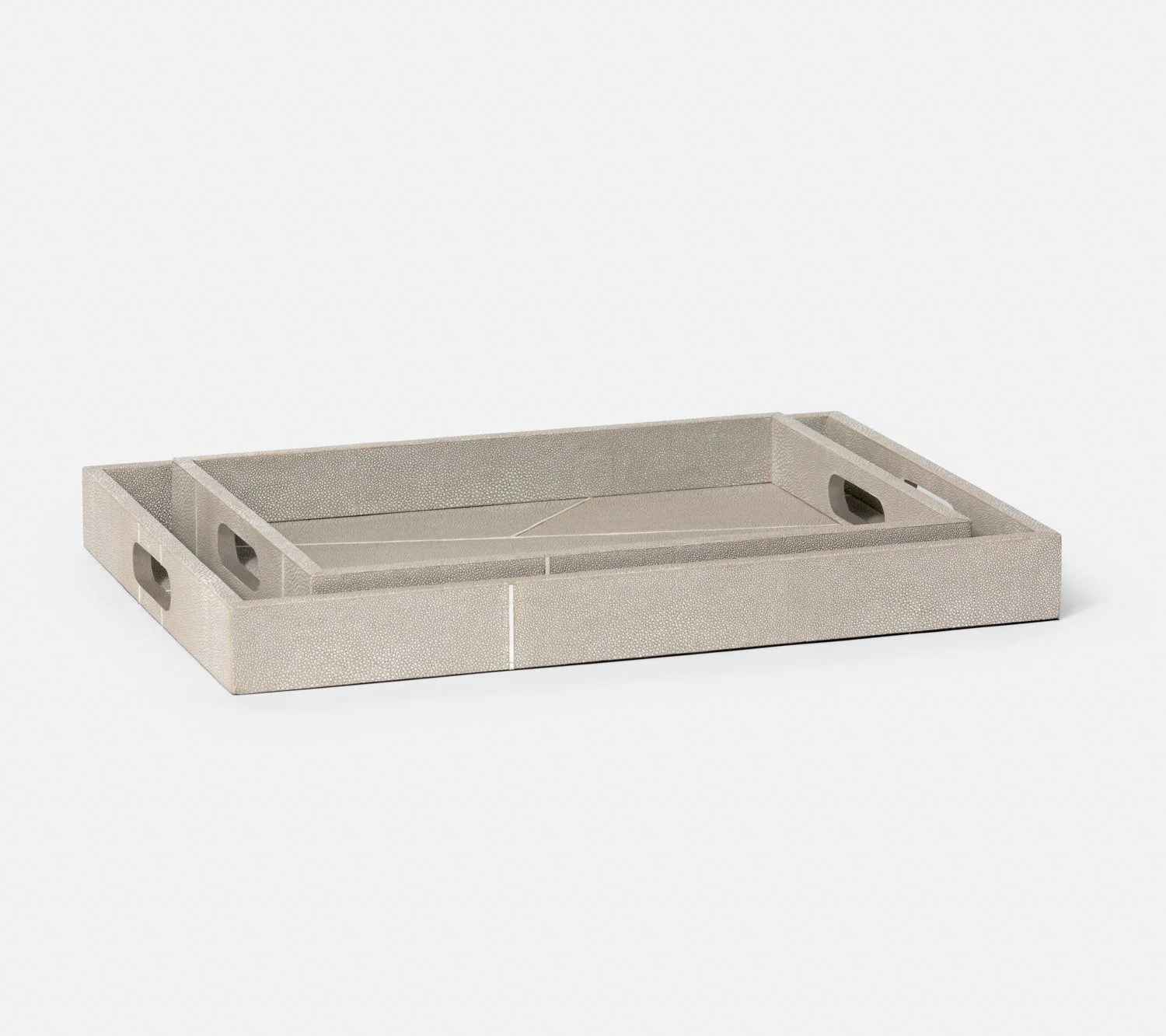Breck Faux Shagreen Tray - Set of 2 - Image 9