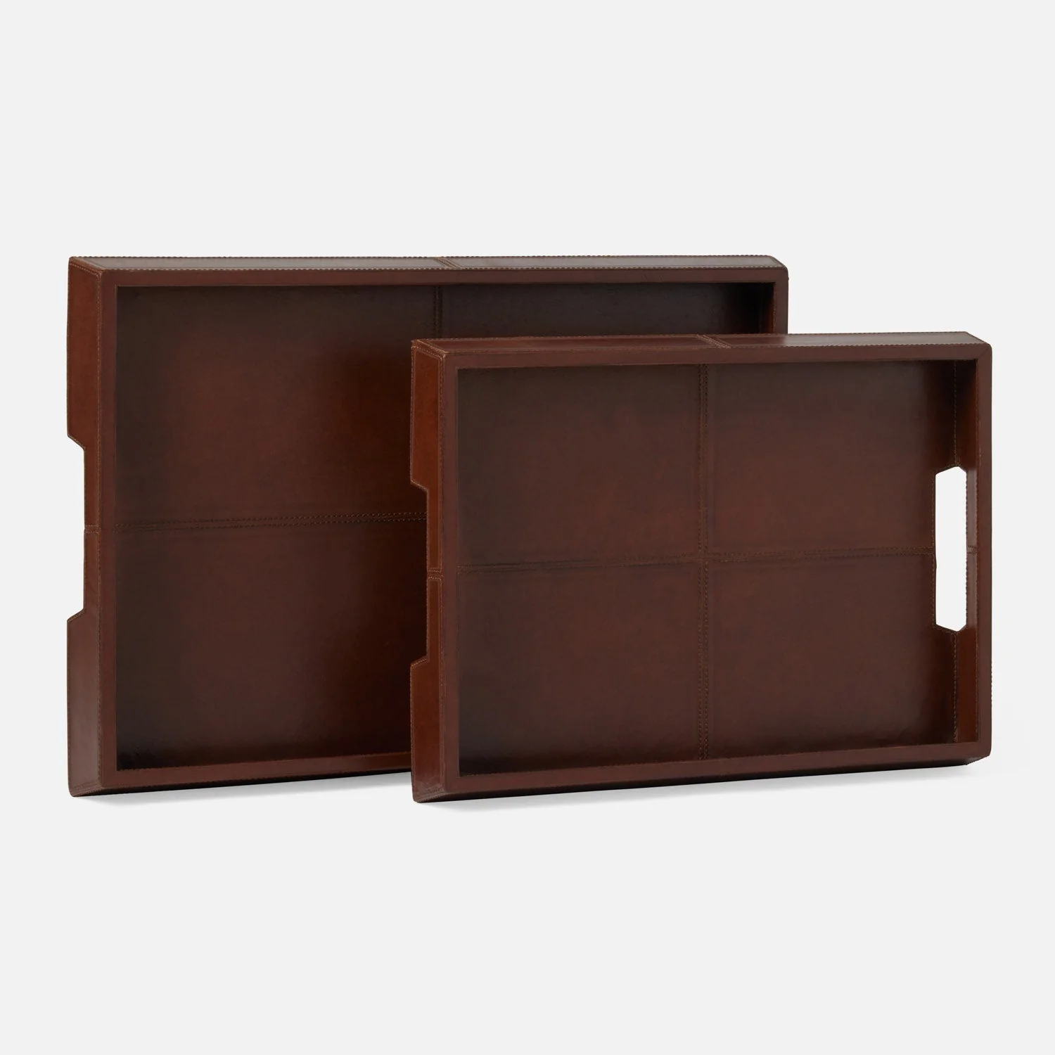 Bryant Leather Tray - Set of 2 - Image 6