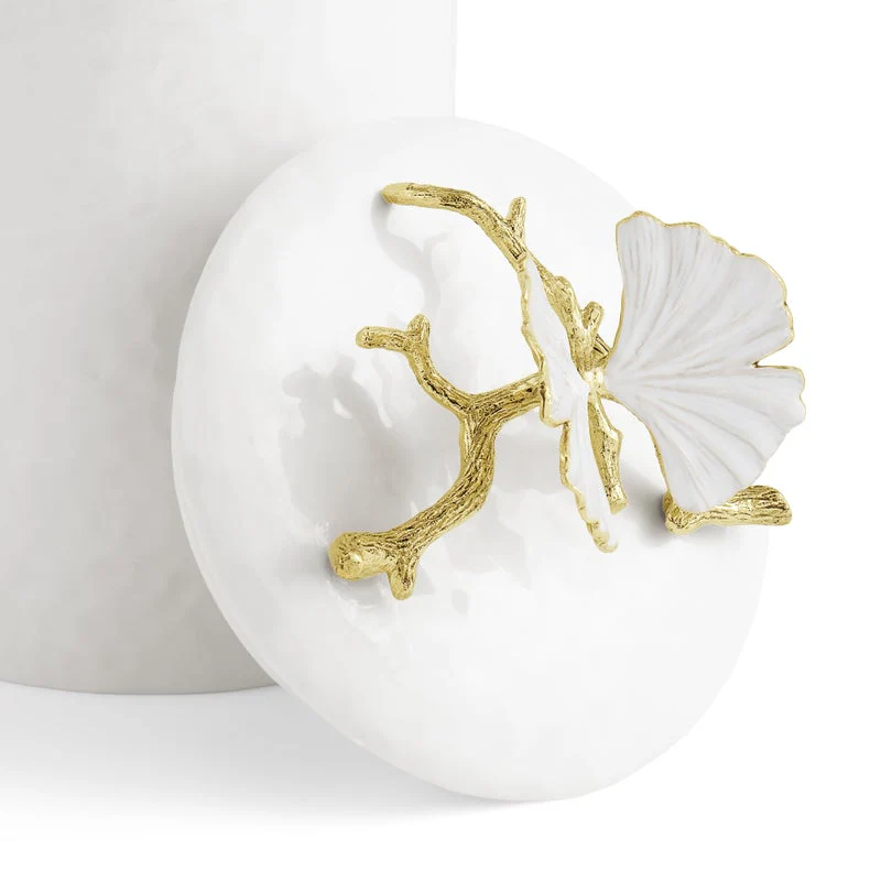 Michael Aram Butterfly Ginkgo Gold Porcelain Canister - Image 10