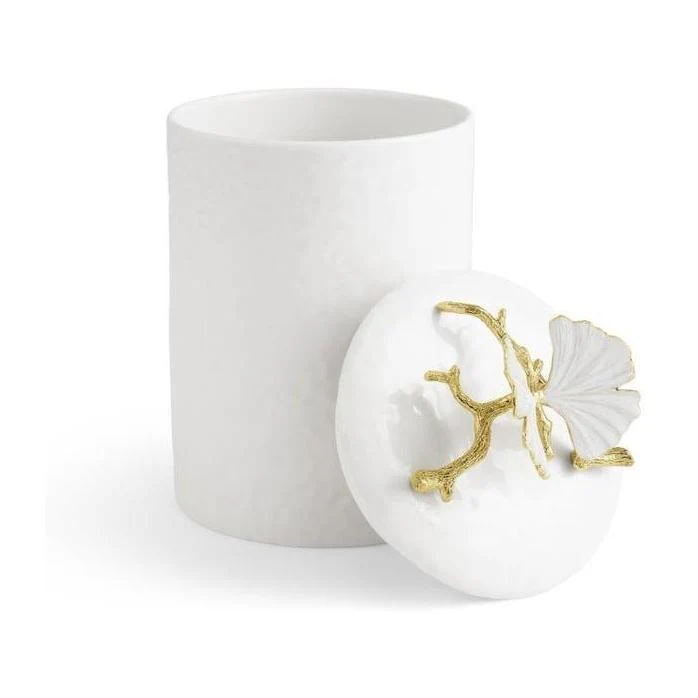 Michael Aram Butterfly Ginkgo Gold Porcelain Canister - Image 14