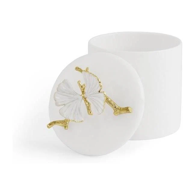 Michael Aram Butterfly Ginkgo Gold Porcelain Canister - Image 3