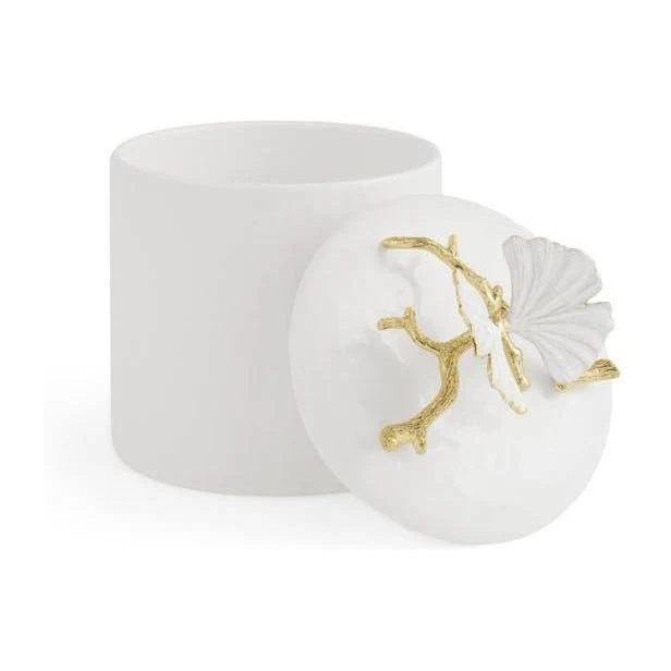Michael Aram Butterfly Ginkgo Gold Porcelain Canister - Image 4