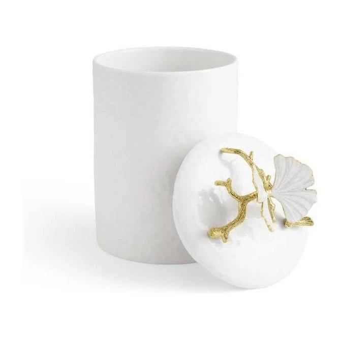 Michael Aram Butterfly Ginkgo Gold Porcelain Canister - Image 9