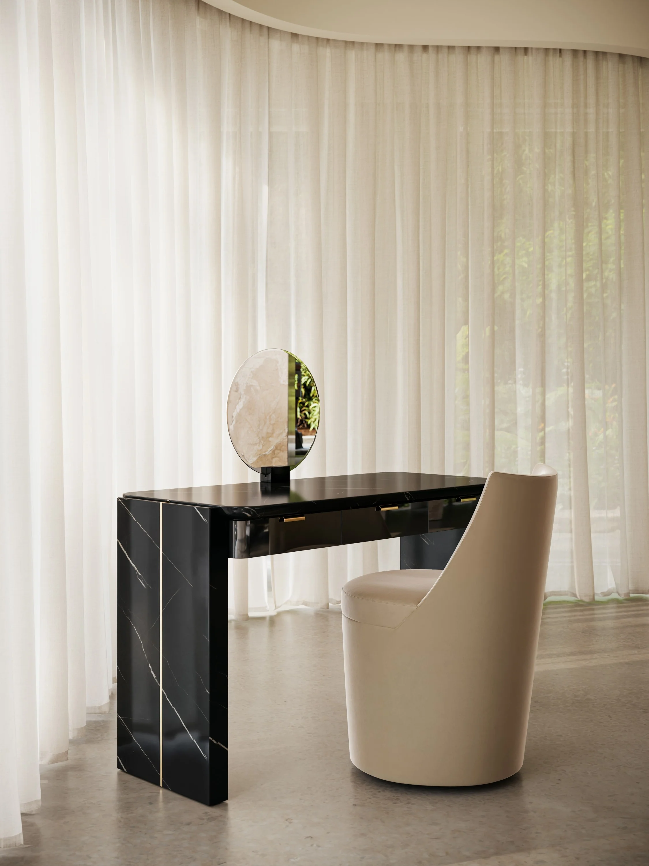 Caracole Classic Barrel Roll Dining Side Chair - Image 17