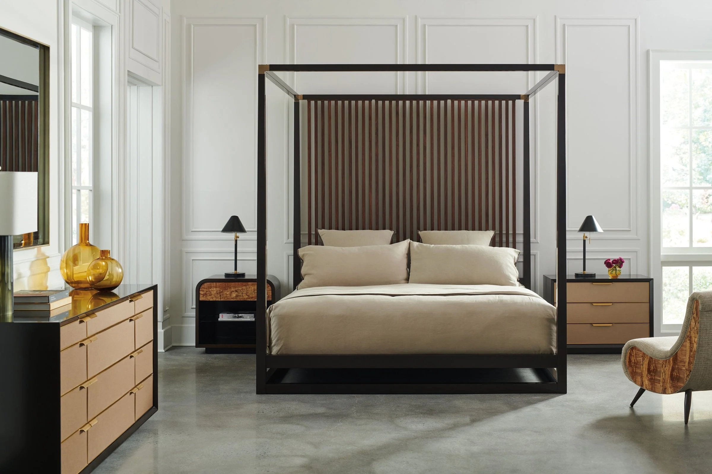 Caracole Classic Pinstripe Bed - Image 2