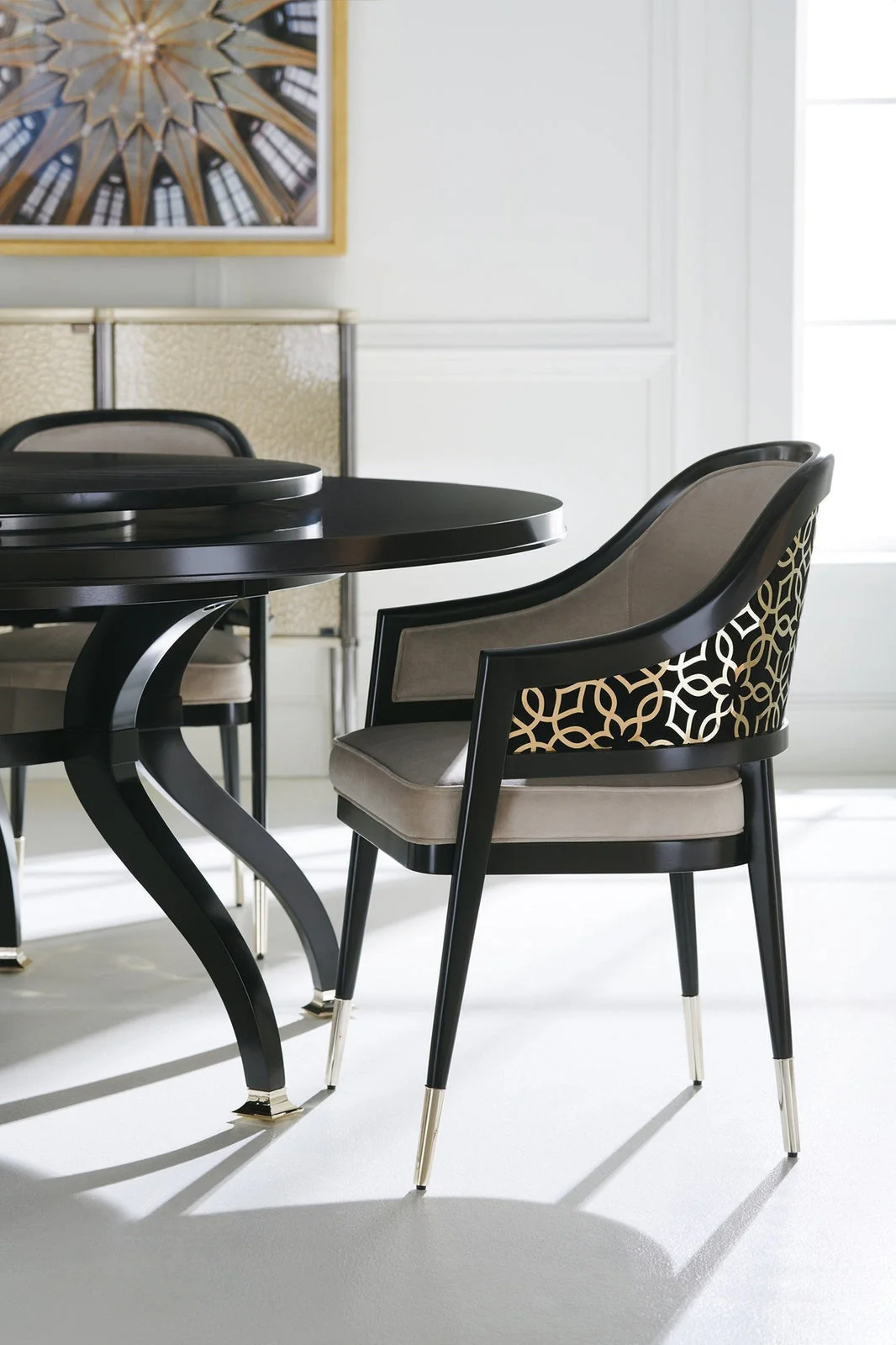 Caracole Classic Total Eclipse Dining Table Open Box Item - 60 Inch - Image 4
