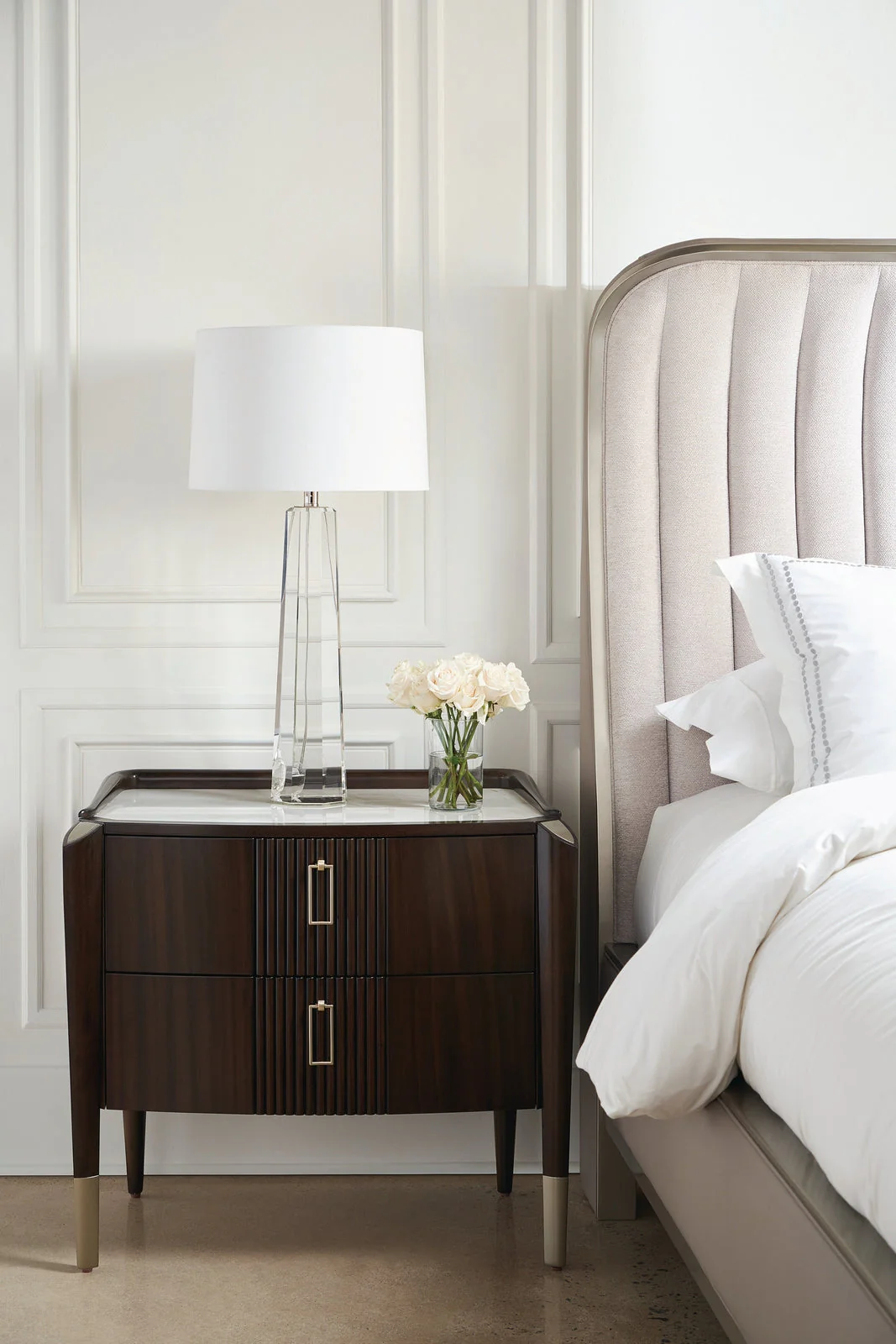 Caracole Compositions Oxford Upholstery Queen Bed INV - Image 4