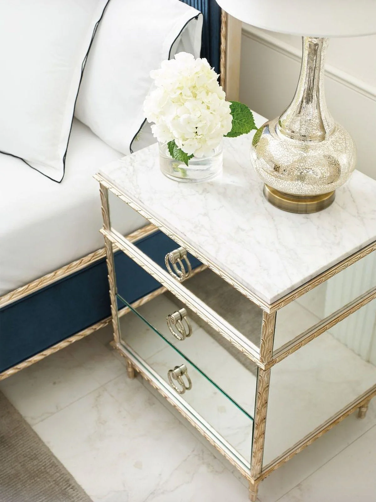 Caracole Compositions Fontainebleau Three Drawer Nightstand - Image 2