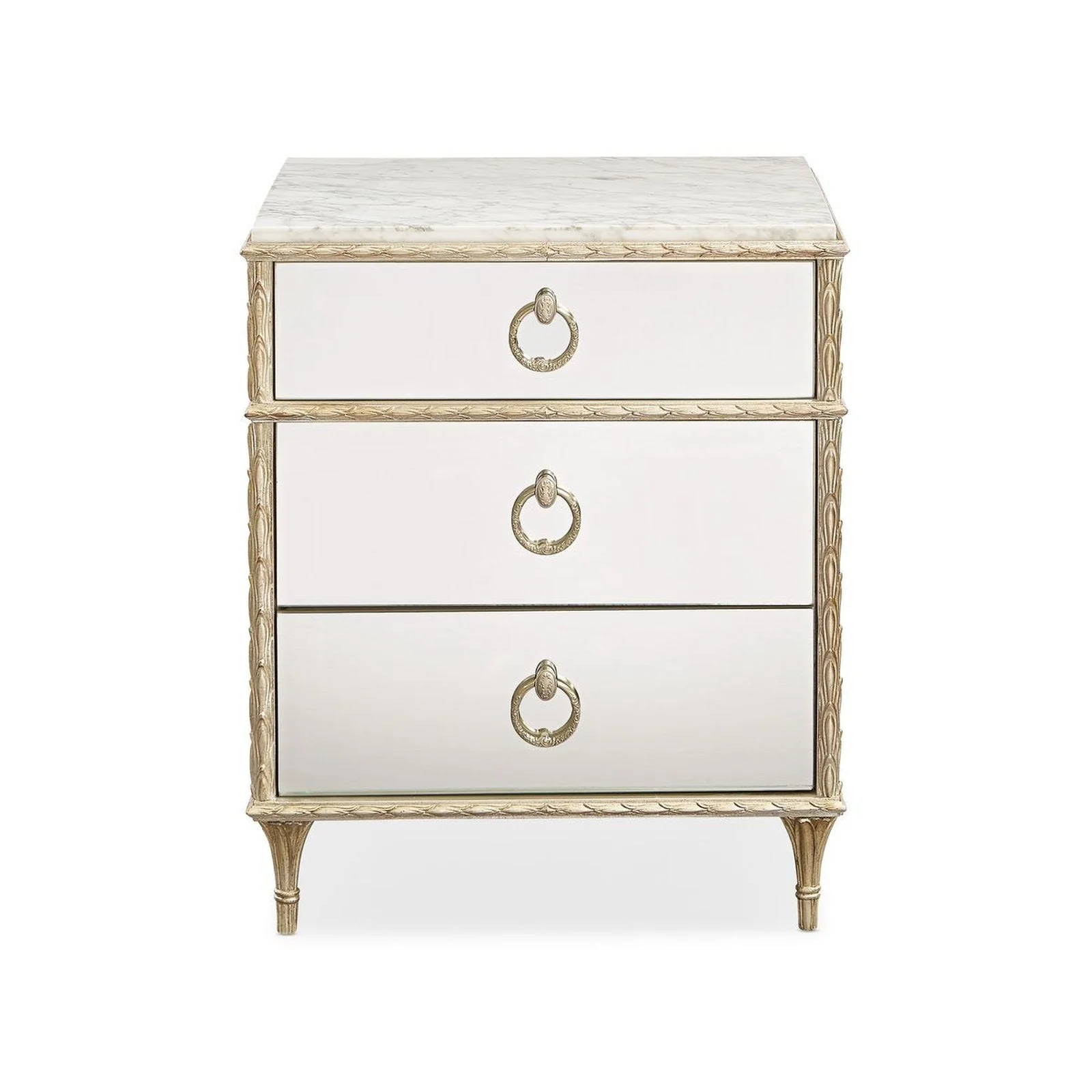Caracole Compositions Fontainebleau Three Drawer Nightstand - Image 5