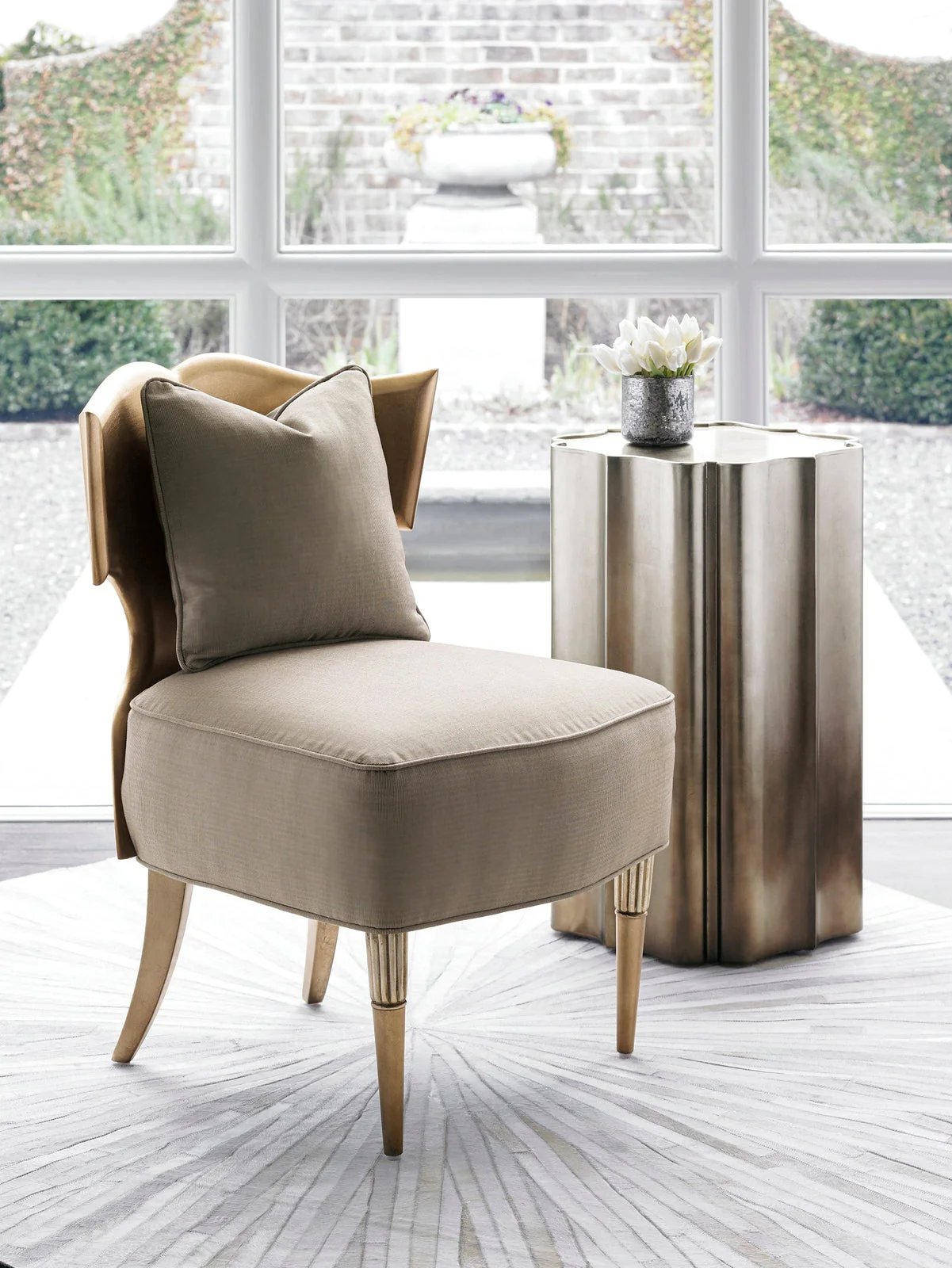 Caracole Gold Is Up Side Table INV - Image 2