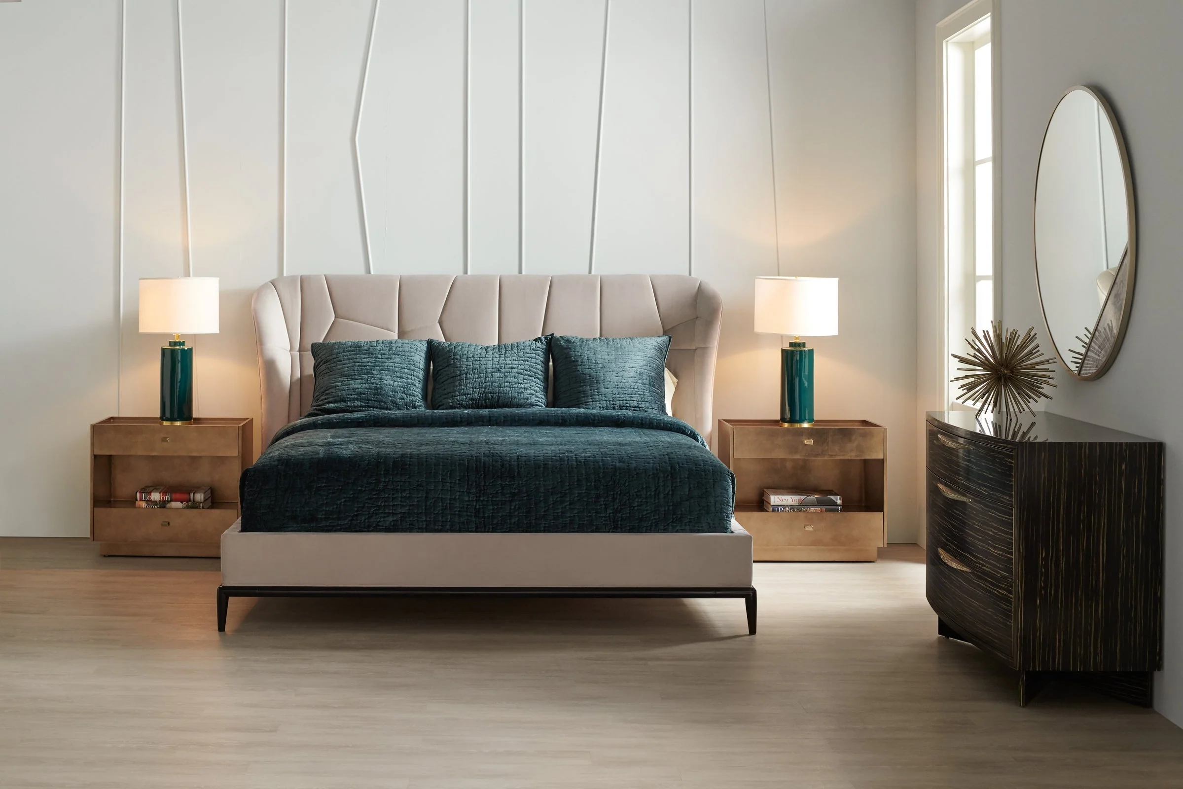 Caracole Modern Edge Vector Upholstered Bed - Cal King Clearance - Image 3