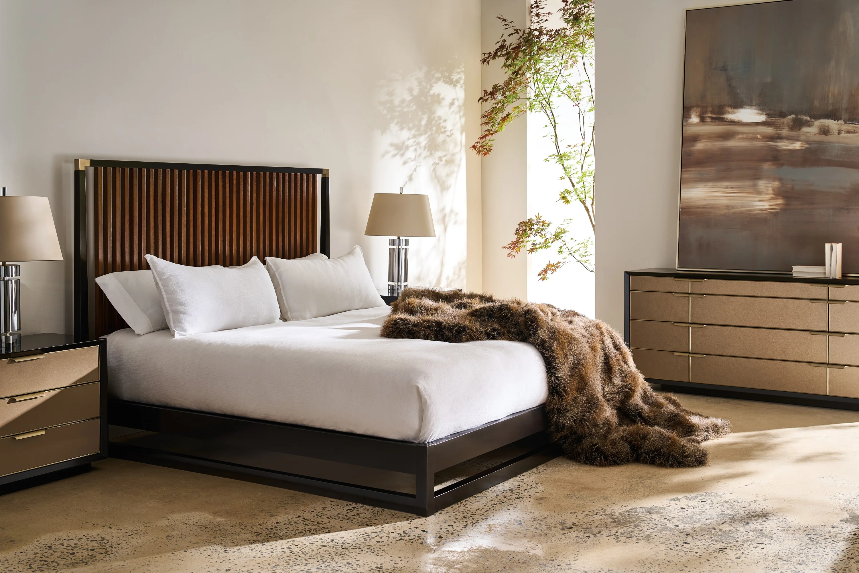 Caracole Pinstripe Slatted Bed - Image 2
