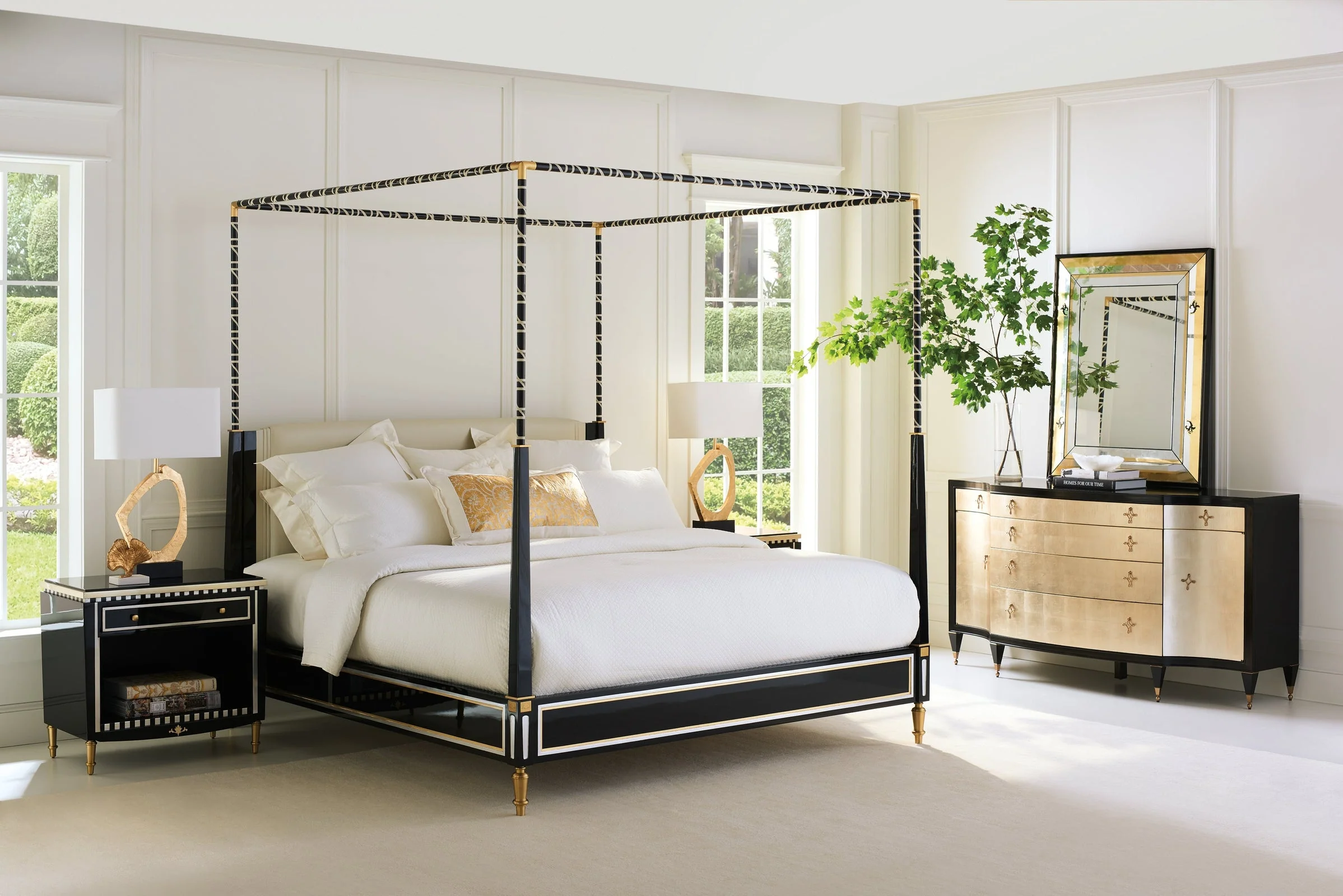 Caracole Promethean Couturier Canopy King Bed Clearance - Image 2