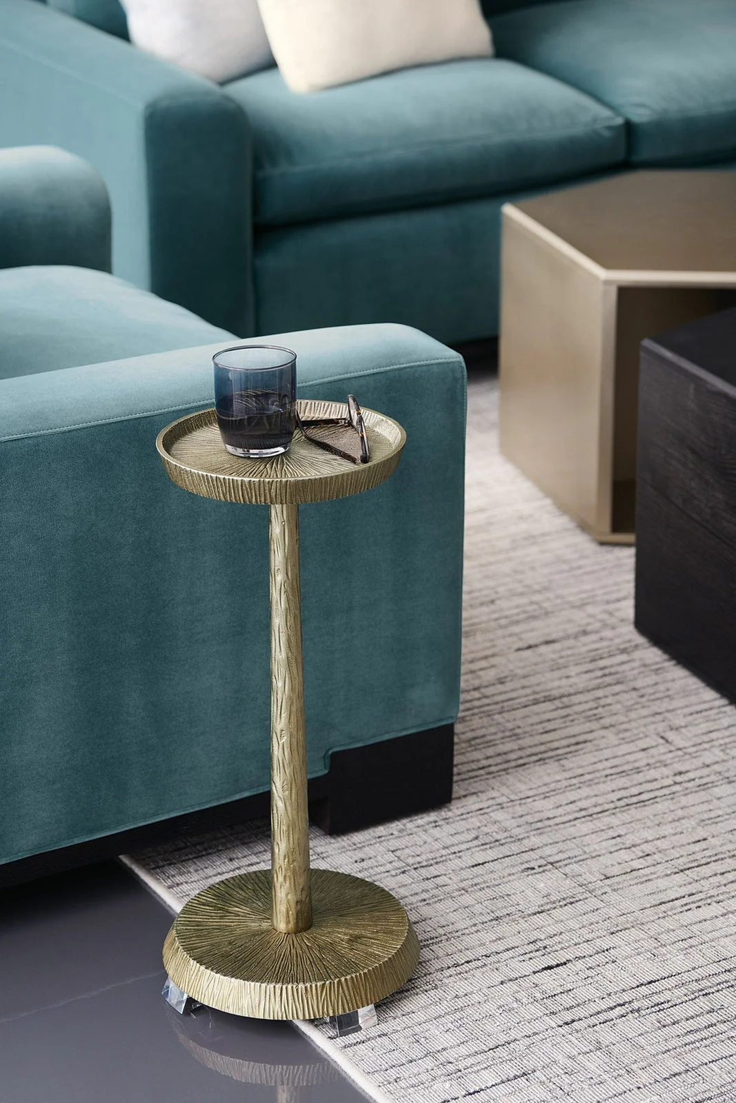 Caracole Remix Metal Spot End Table Clearance - Image 2
