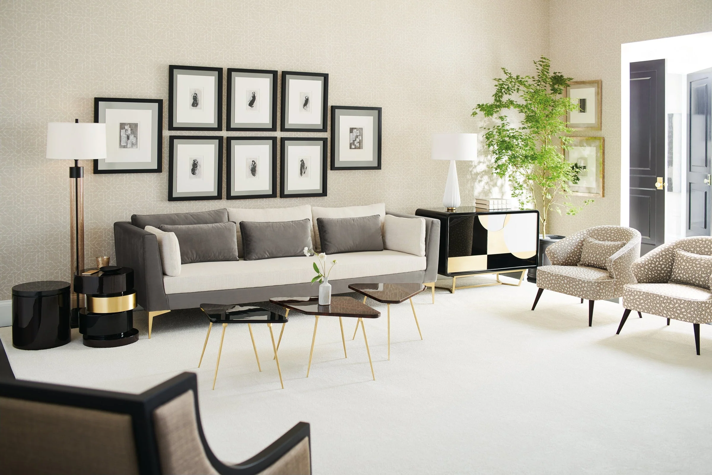 Caracole Signature Urban The Trilogy Side Table Open Box Item - Image 3