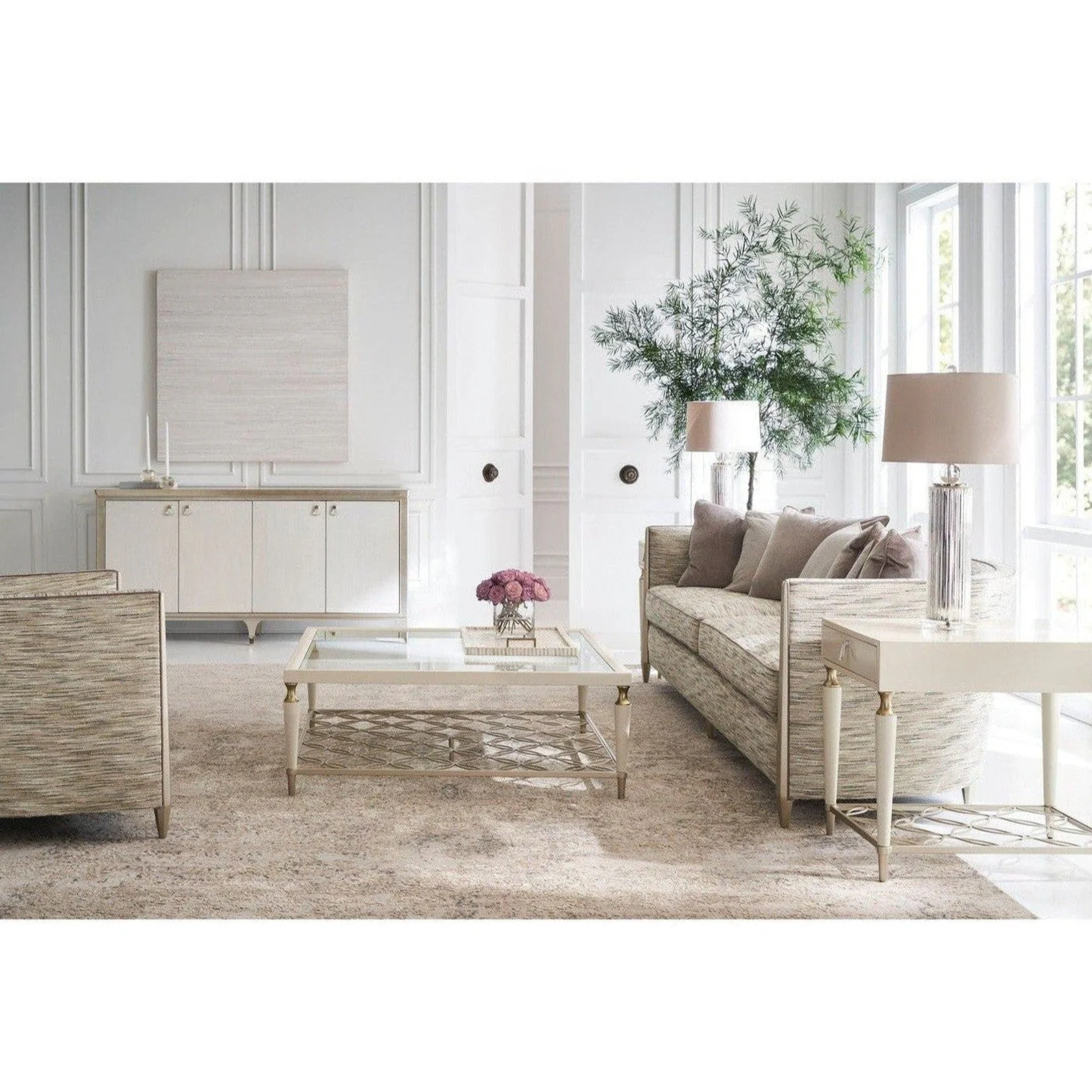 Caracole Upholstery Piping Hot Sofa 110" - Image 2