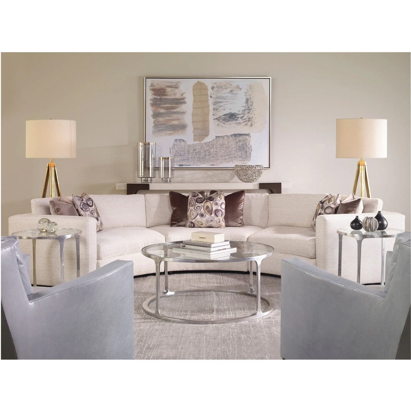 Century Furniture Aria Metal Chairside Table - Image 3