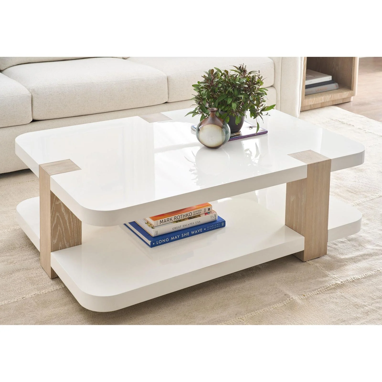 Century Furniture Cadence Cocktail Table - CA2 Sand Cerused - Image 3