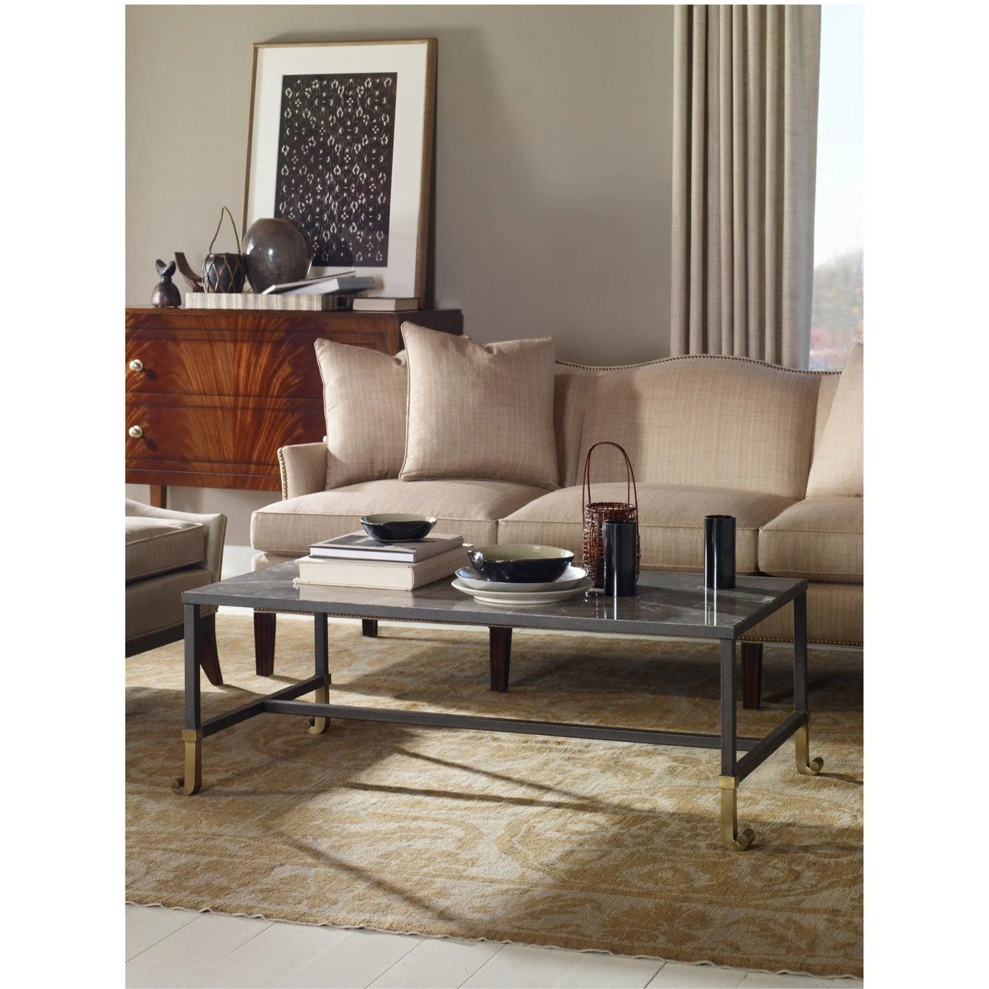 Century Furniture Calliope Cocktail Table - Stone Top - Image 2