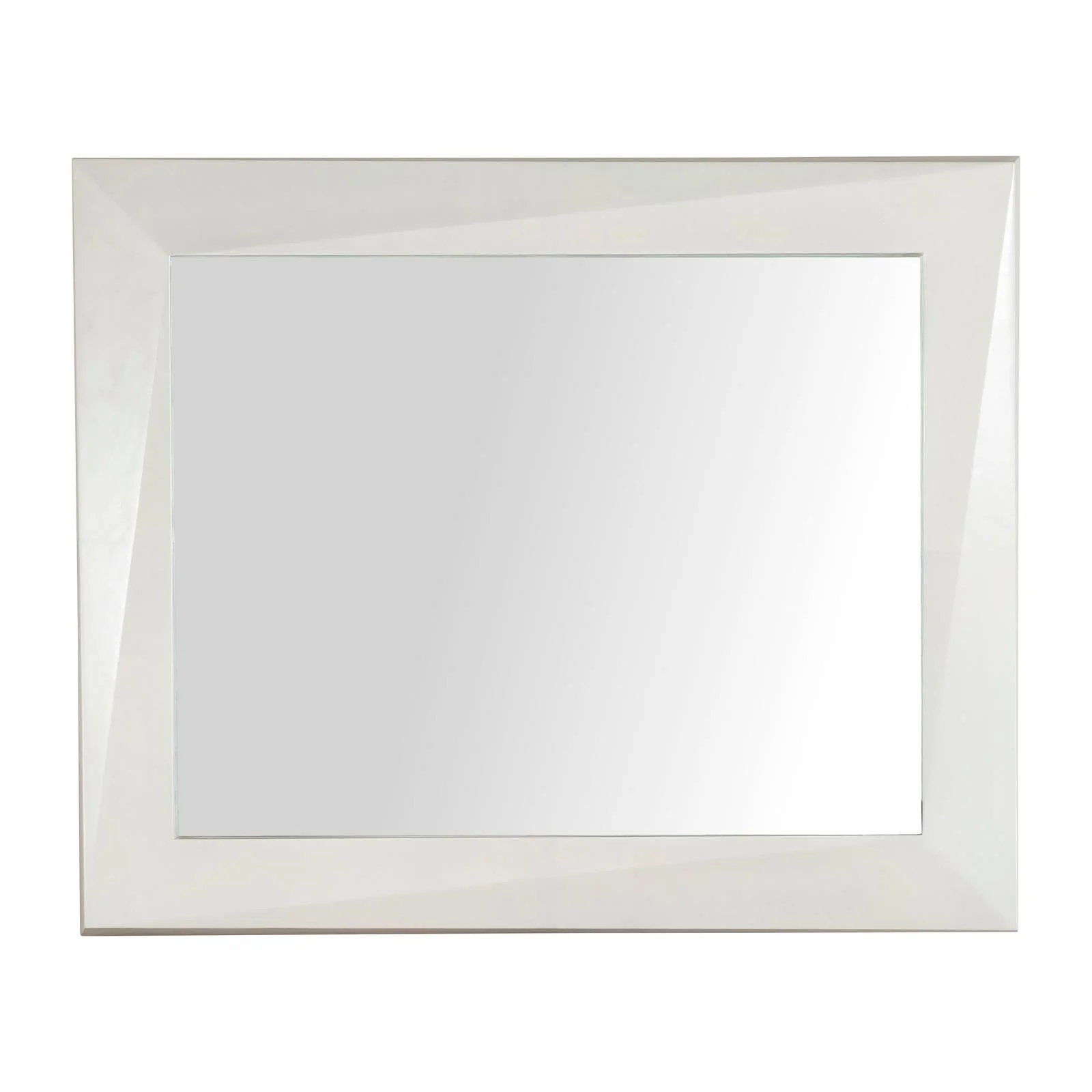 Century Furniture Carrier and Company Case Faceted Mirror - Light Parchment - Image 2