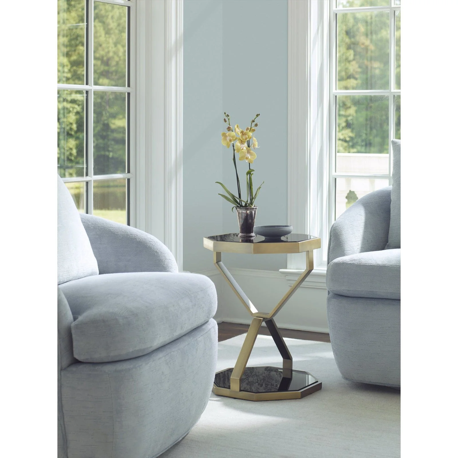 Century Furniture Compositions Drinks Table with Glass Top - Image 2